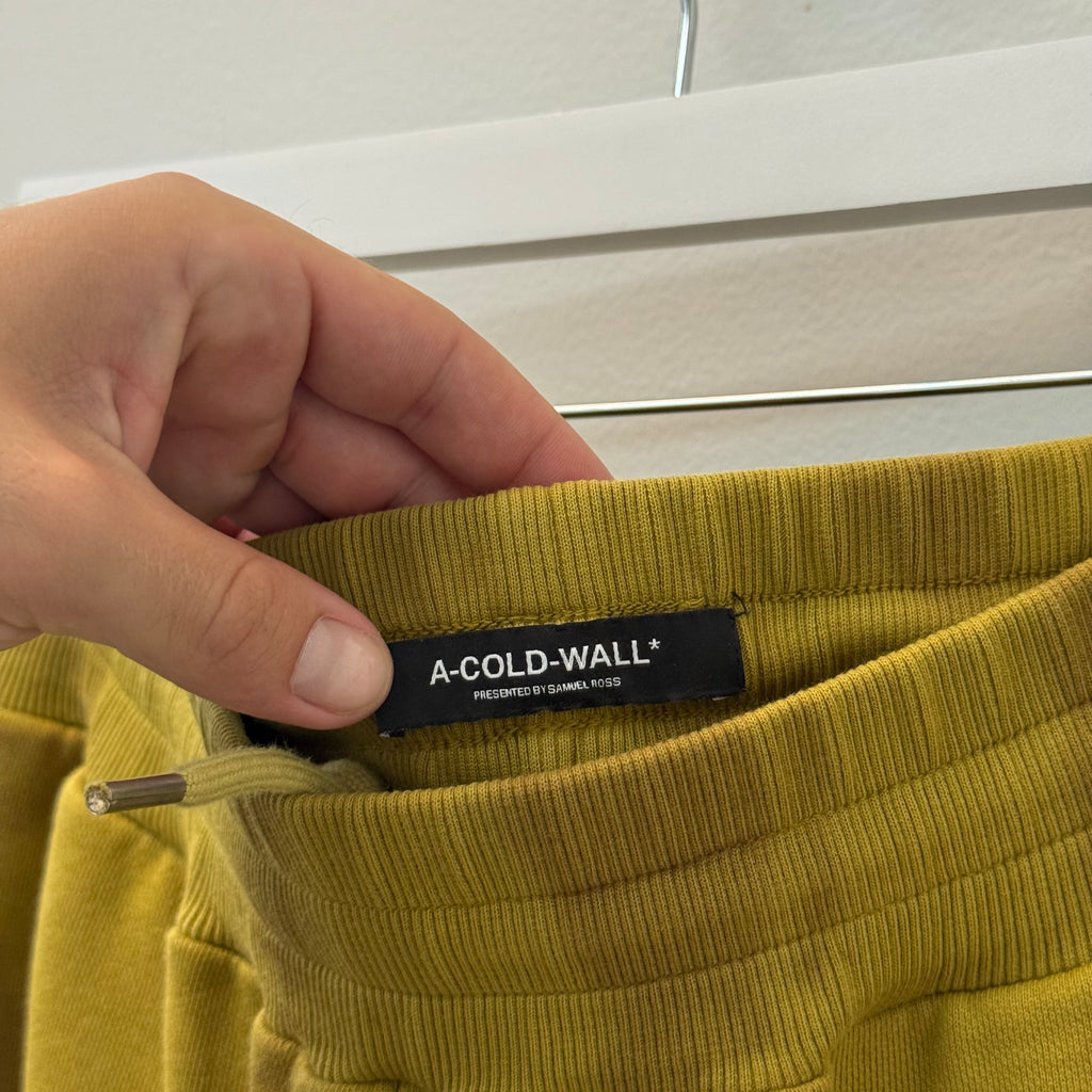 A Cold Wall Yellow Artisan Sweatshorts - Size XL