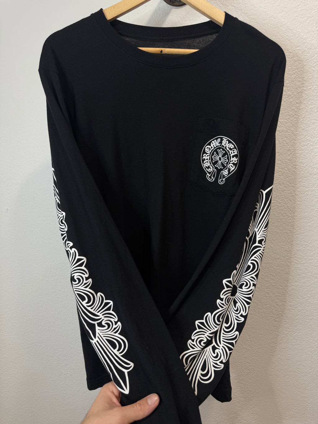 Chrome Hearts Floral Horseshoe Miami Longsleeve Shirt - Size M