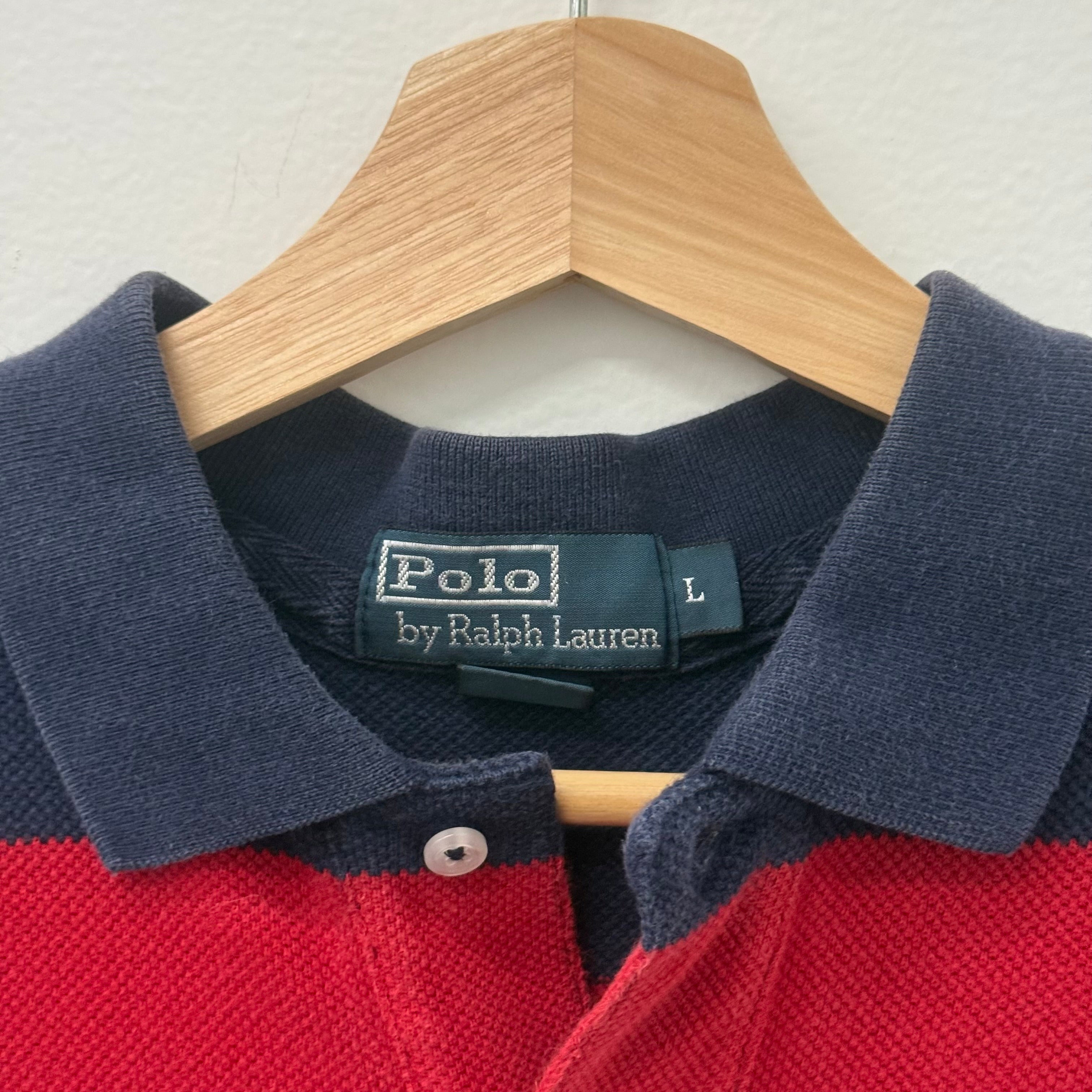 Ralph Lauren Stripe Polo Shirt - Size L