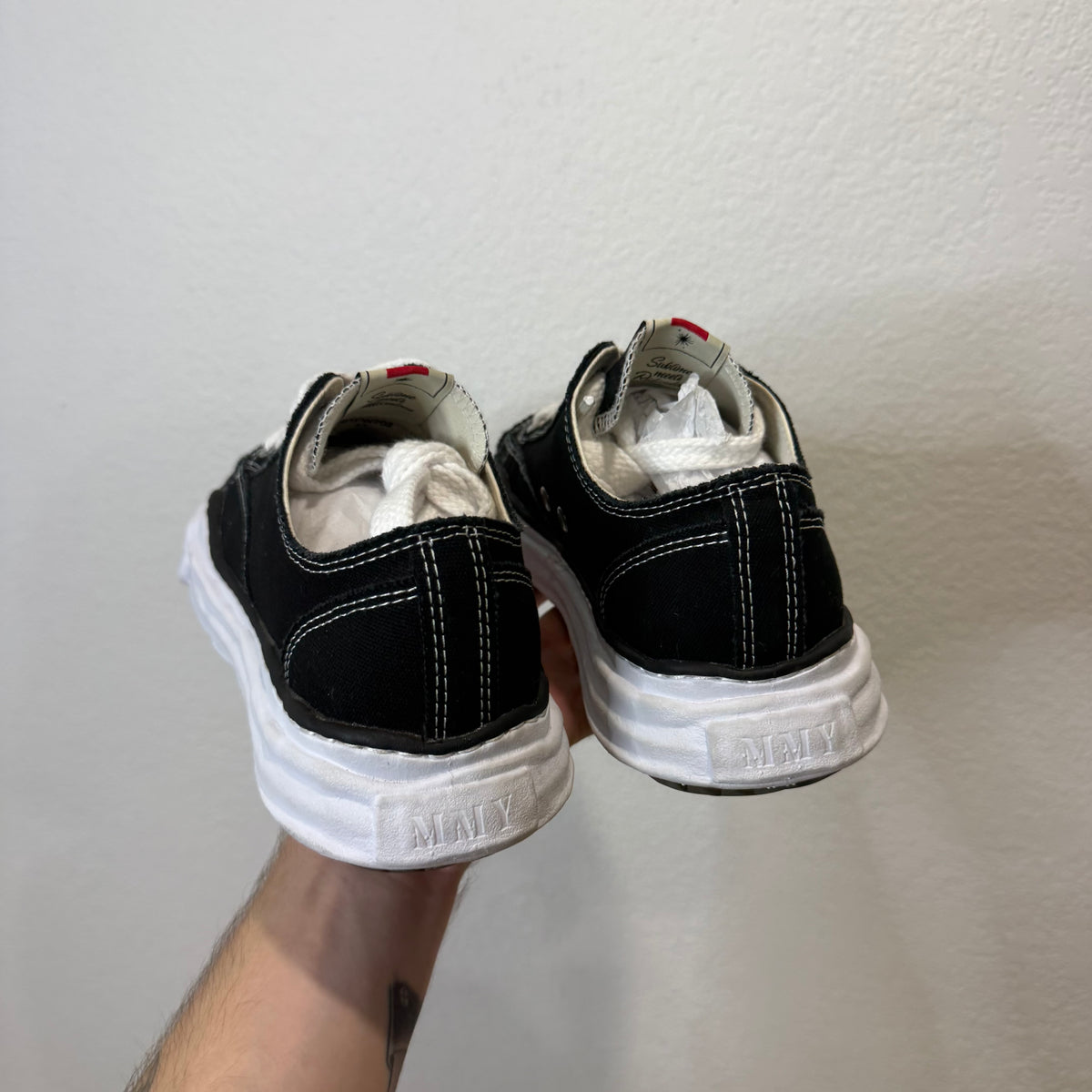 Maison Mihara Yasuhiro Black OG Sole Low Sneakers - Size 43