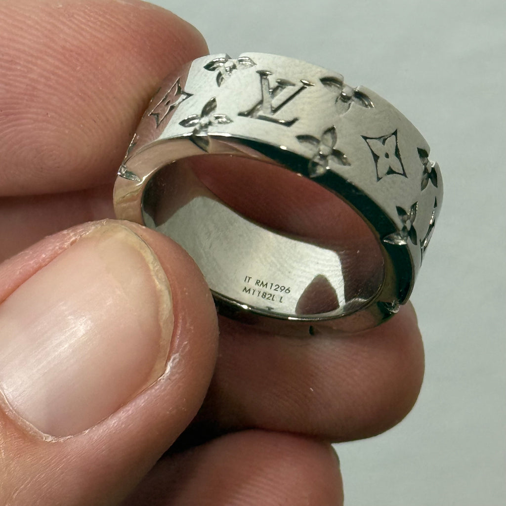 Louis Vuitton Think Monogram Spacer Ring - Size 9.5