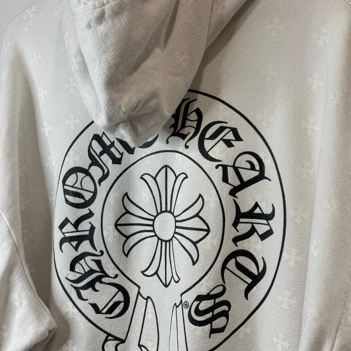 Chrome Hearts Monogram White Script Hoodie - Size XXL