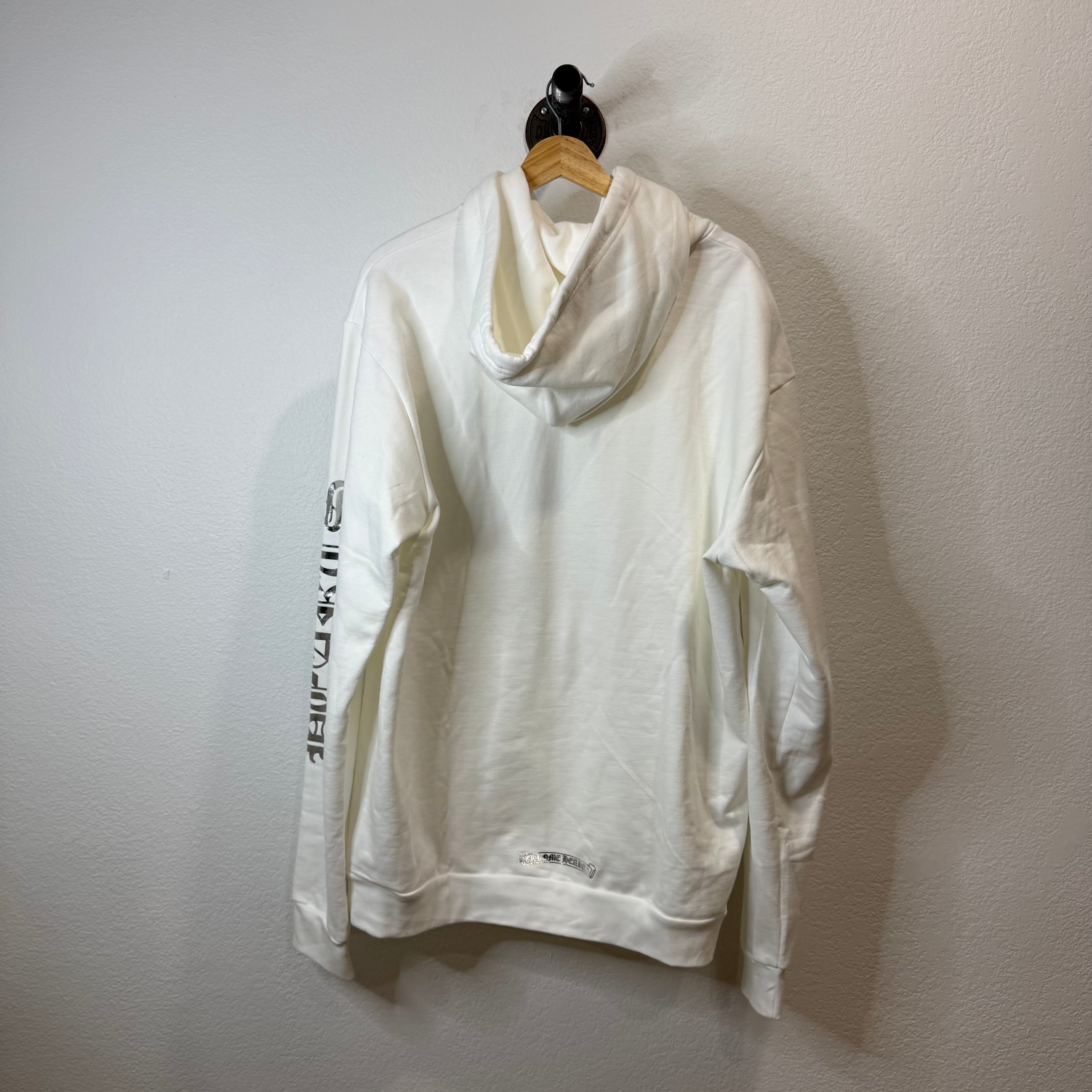 Chrome Hearts Metallic Foil Hoodie White - Size L