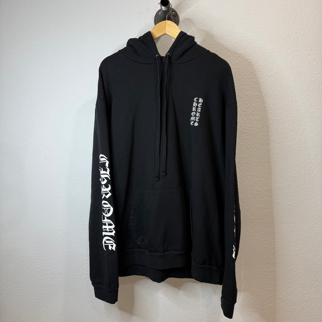 Chrome Hearts Logo Script Hoodie Black - Size XXL