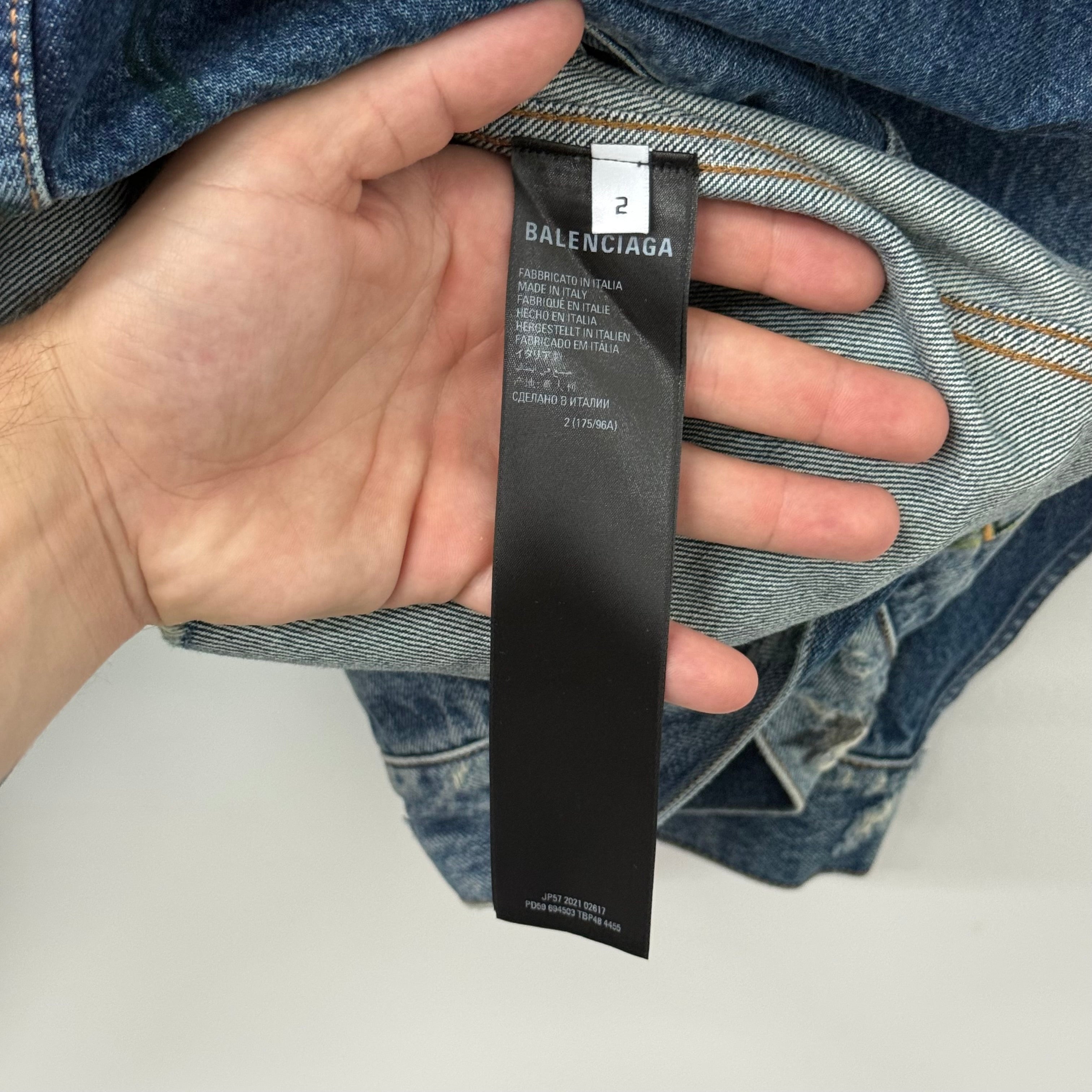 Balenciaga Denim Graffiti Jacket - Size L/XL (2)