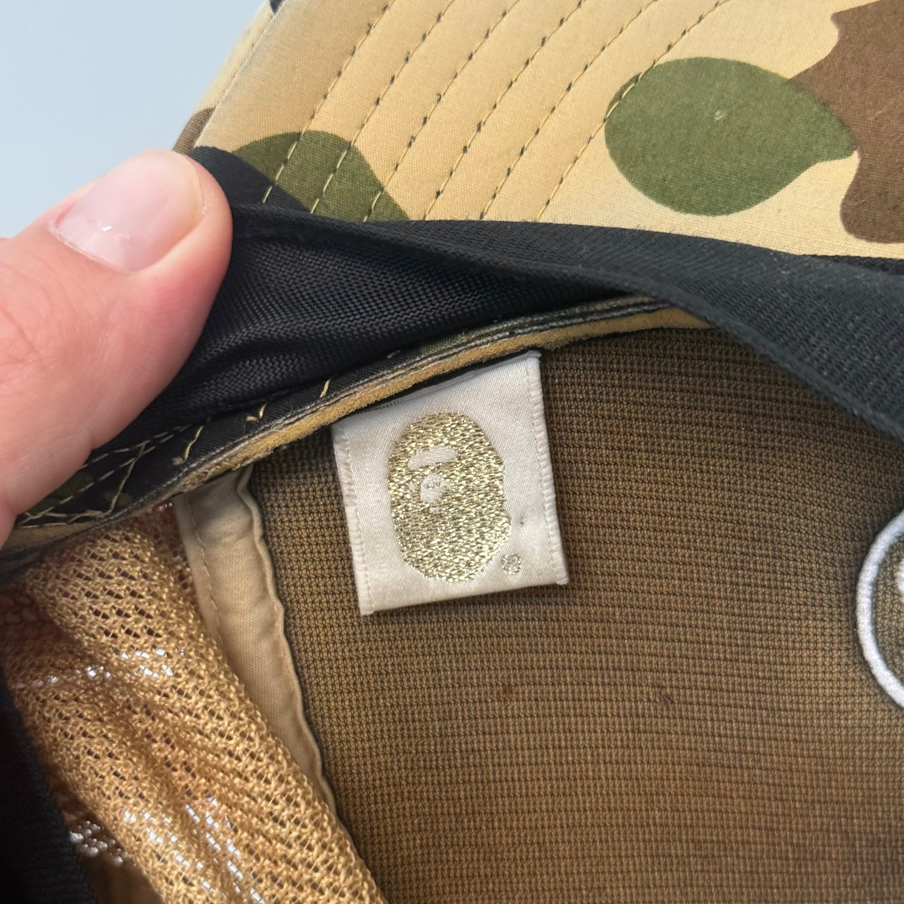 Stussy x Bape 30th Anniversary Commemorative Camo Trucker Hat