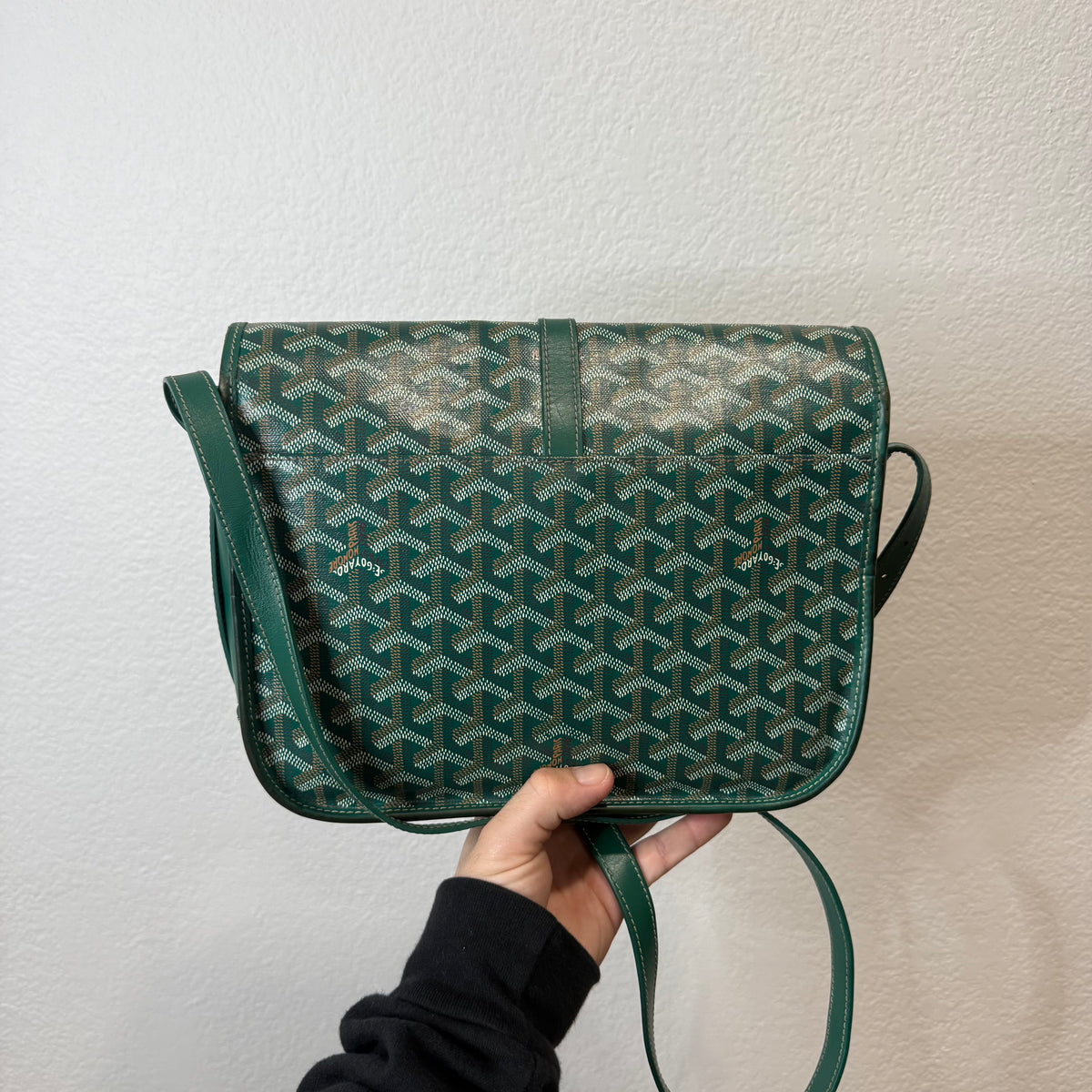 Goyard Belvedere MM Messenger Side Bag Green
