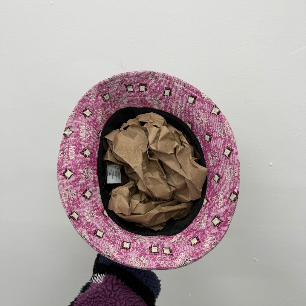 MCM Monogram Pink Bucket Hat