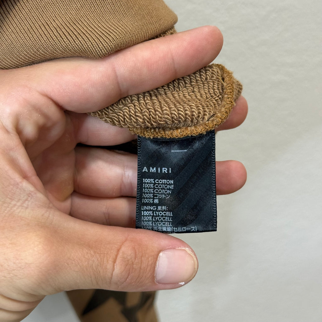 Amiri Star Patch Chemist Hoodie Brown - Size XS