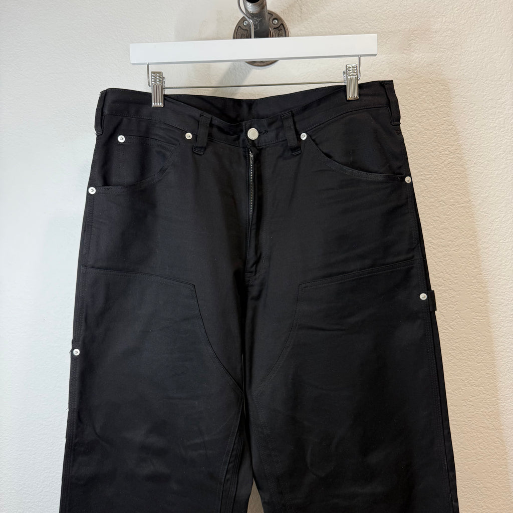 CDG Comme Des Carcons Black Double Knee Carpenter Pants - Size L