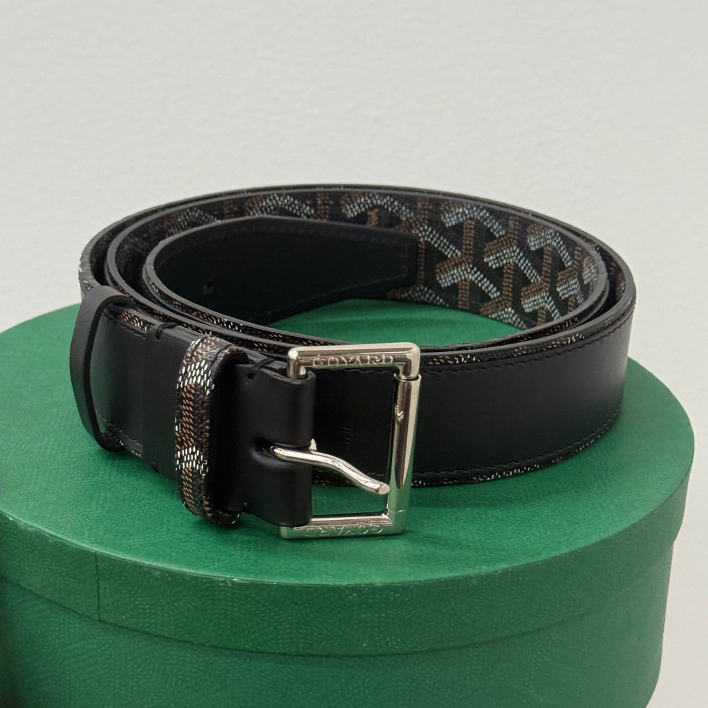 Goyard Brown Black Monogram Belt