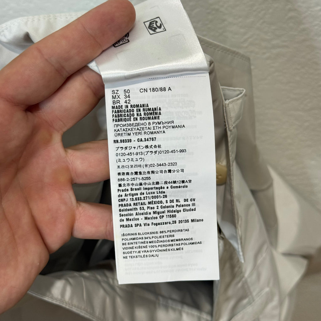 Prada White Re-Nylon Shorts - Size 50 (US 34)
