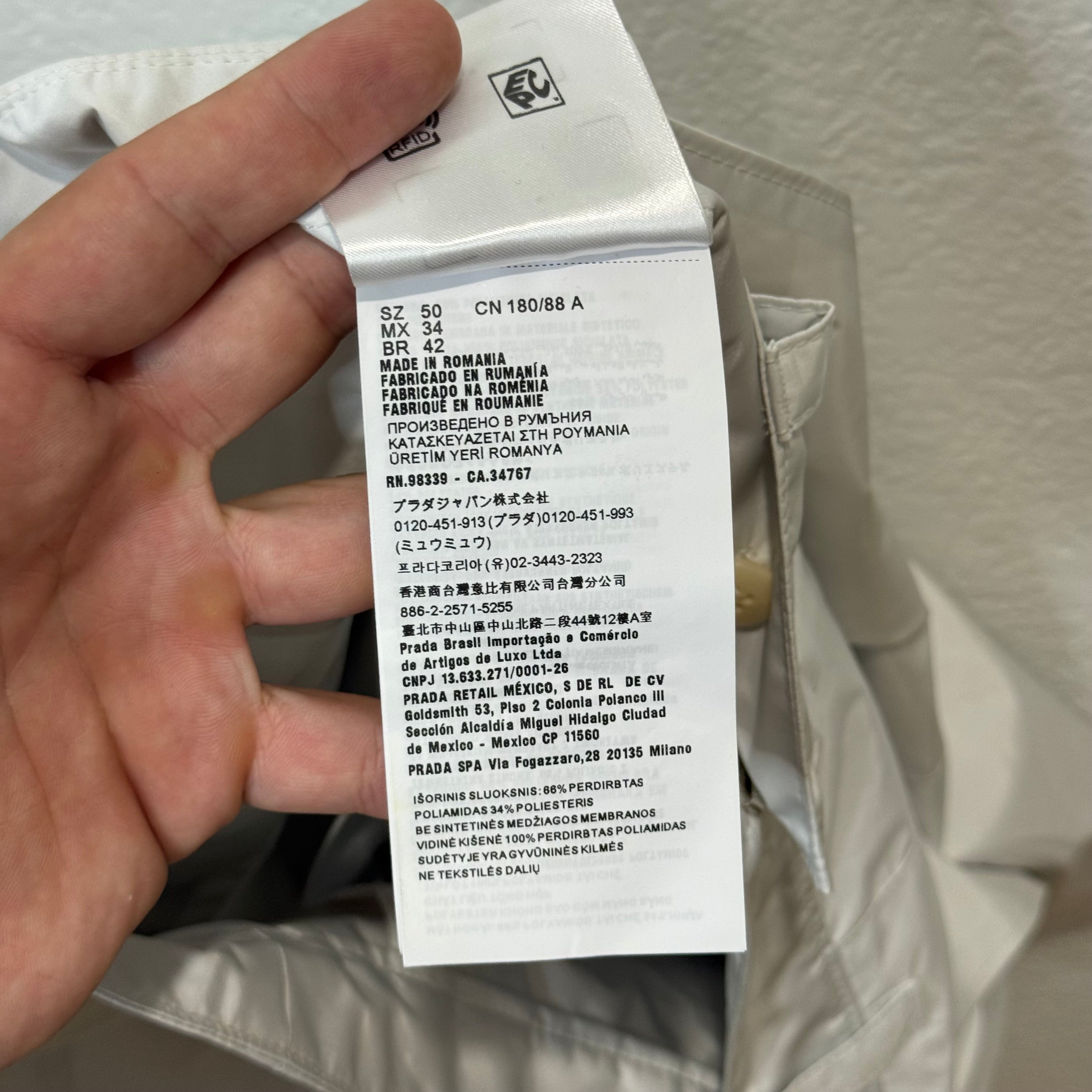 Prada White Re-Nylon Shorts - Size 50 (US 34)