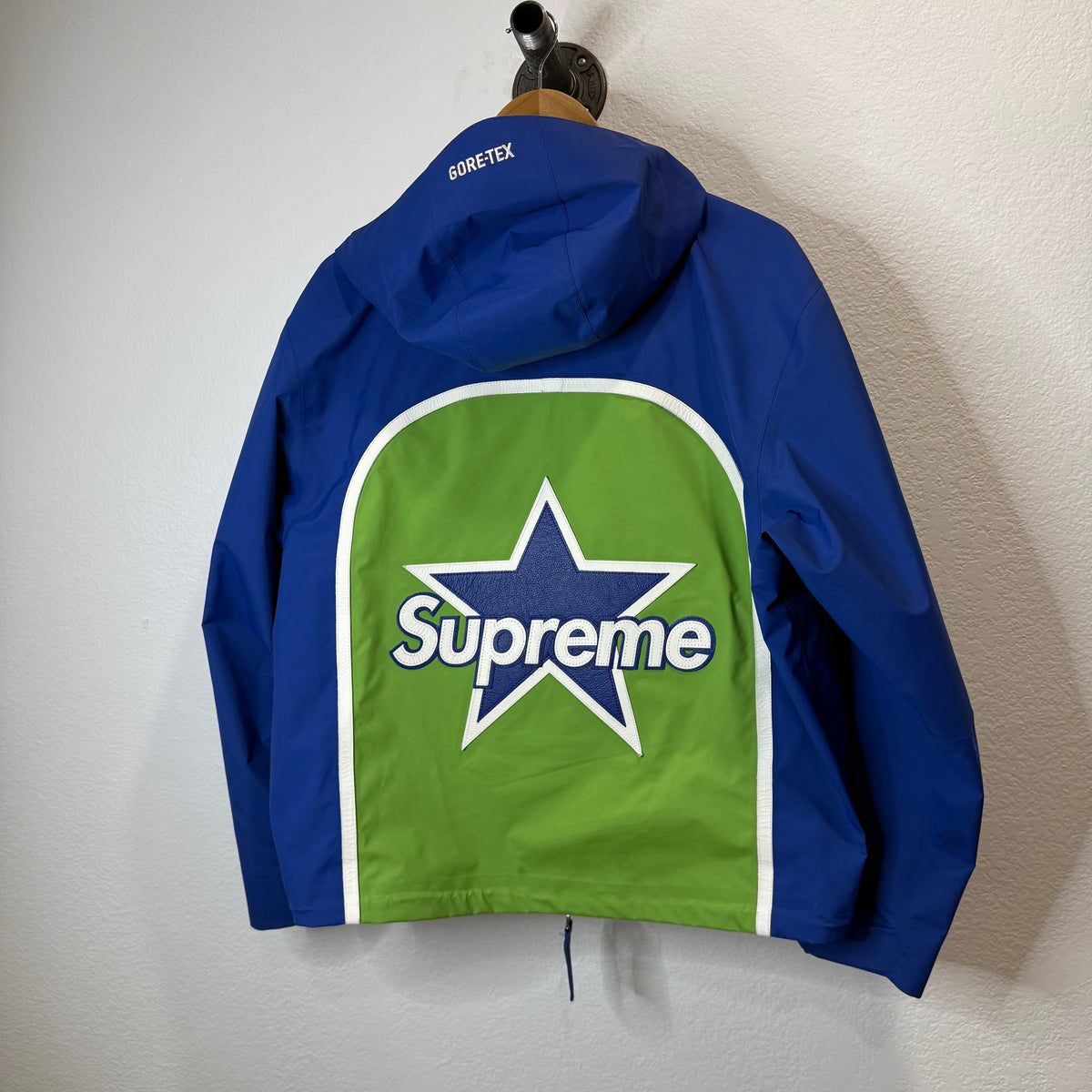 Supreme Vanson Leathers Gore-Tex Shell Jacket Green Blue - Size S