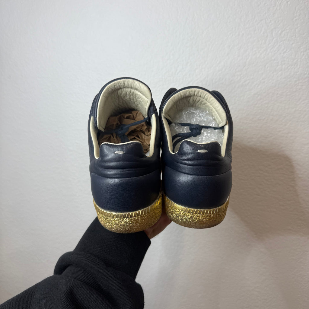 Maison Margiela Future Low Navy Gold Sneakers - Size 41 (8)