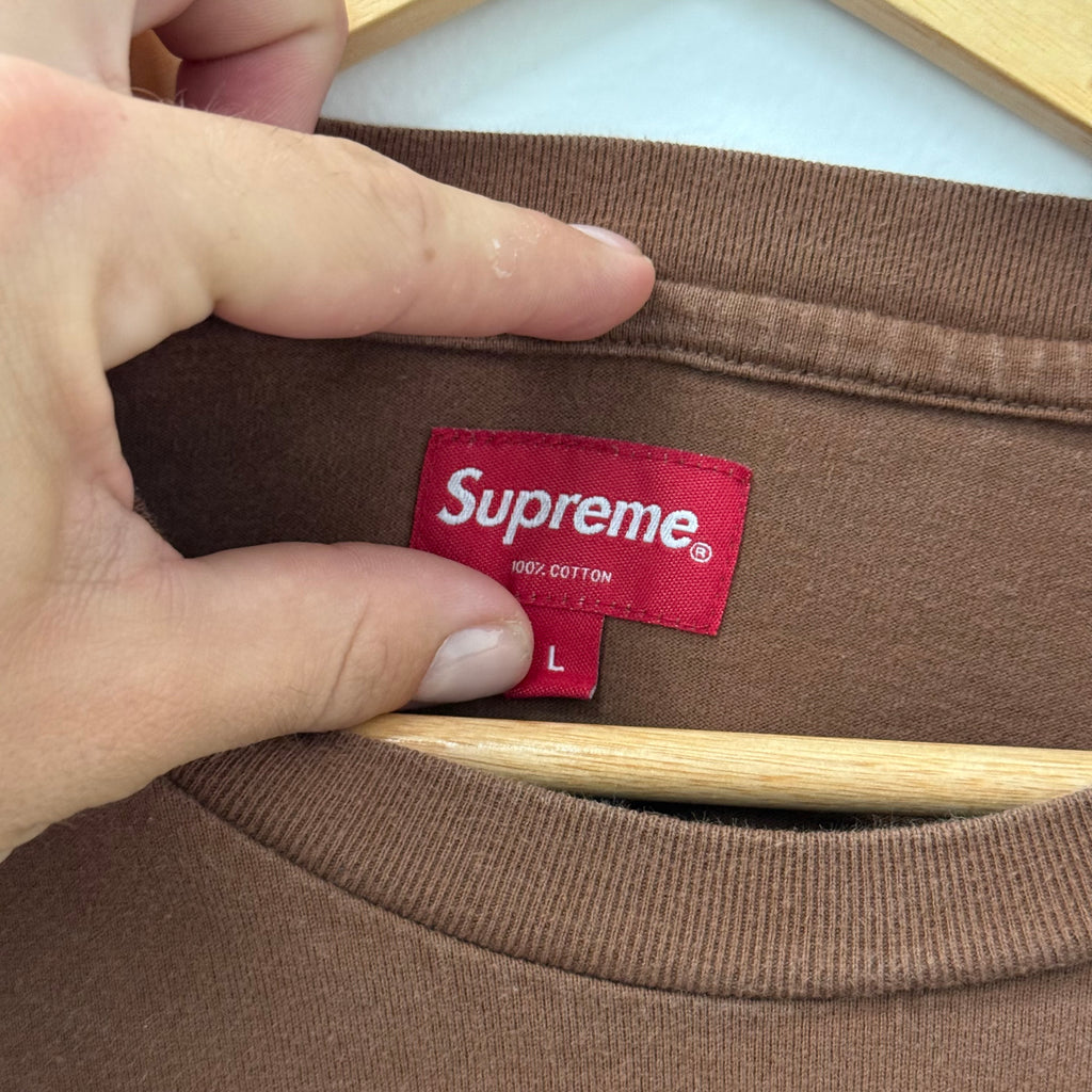 Supreme Brown Mini Box Logo Longsleeve Shirt - Size L