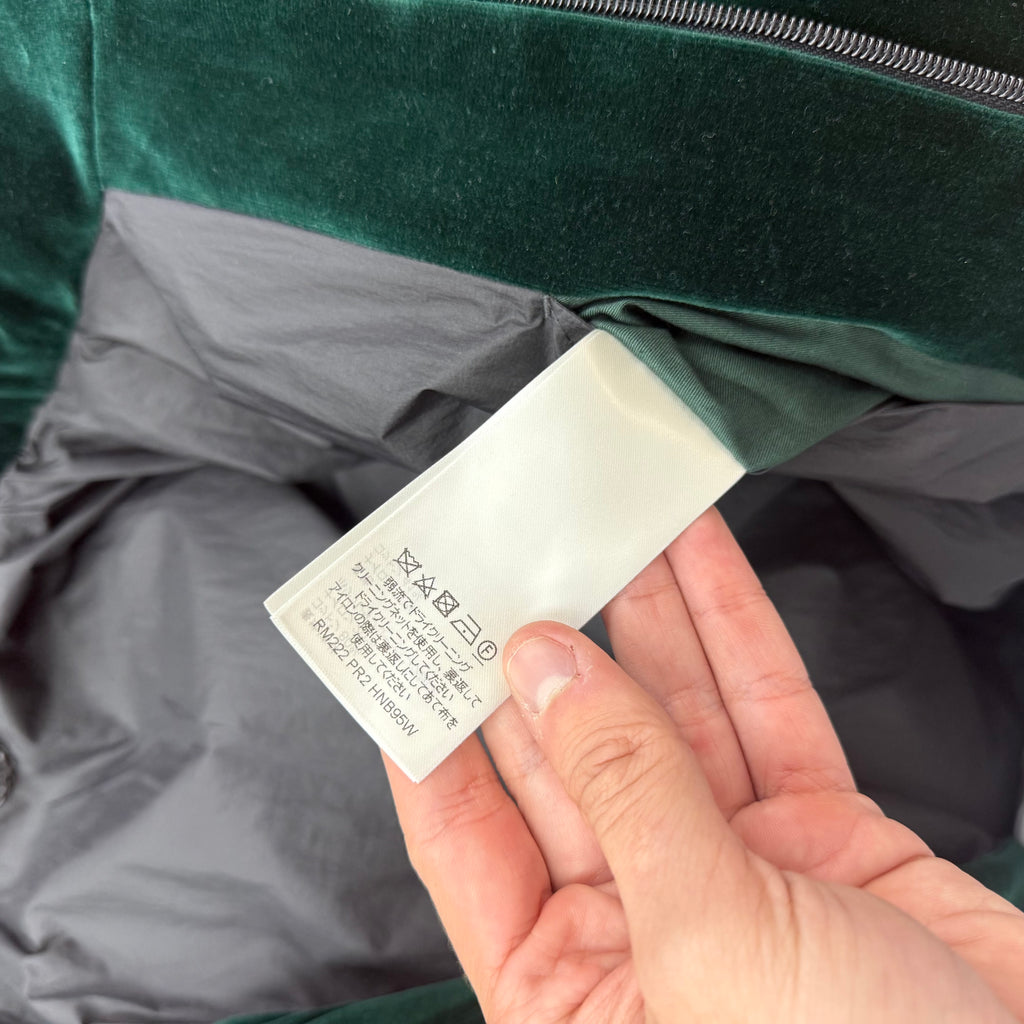 Louis Vuitton Virgil Abloh Green Velvet Windbreak Tech Jacket - Size 52 (XL)