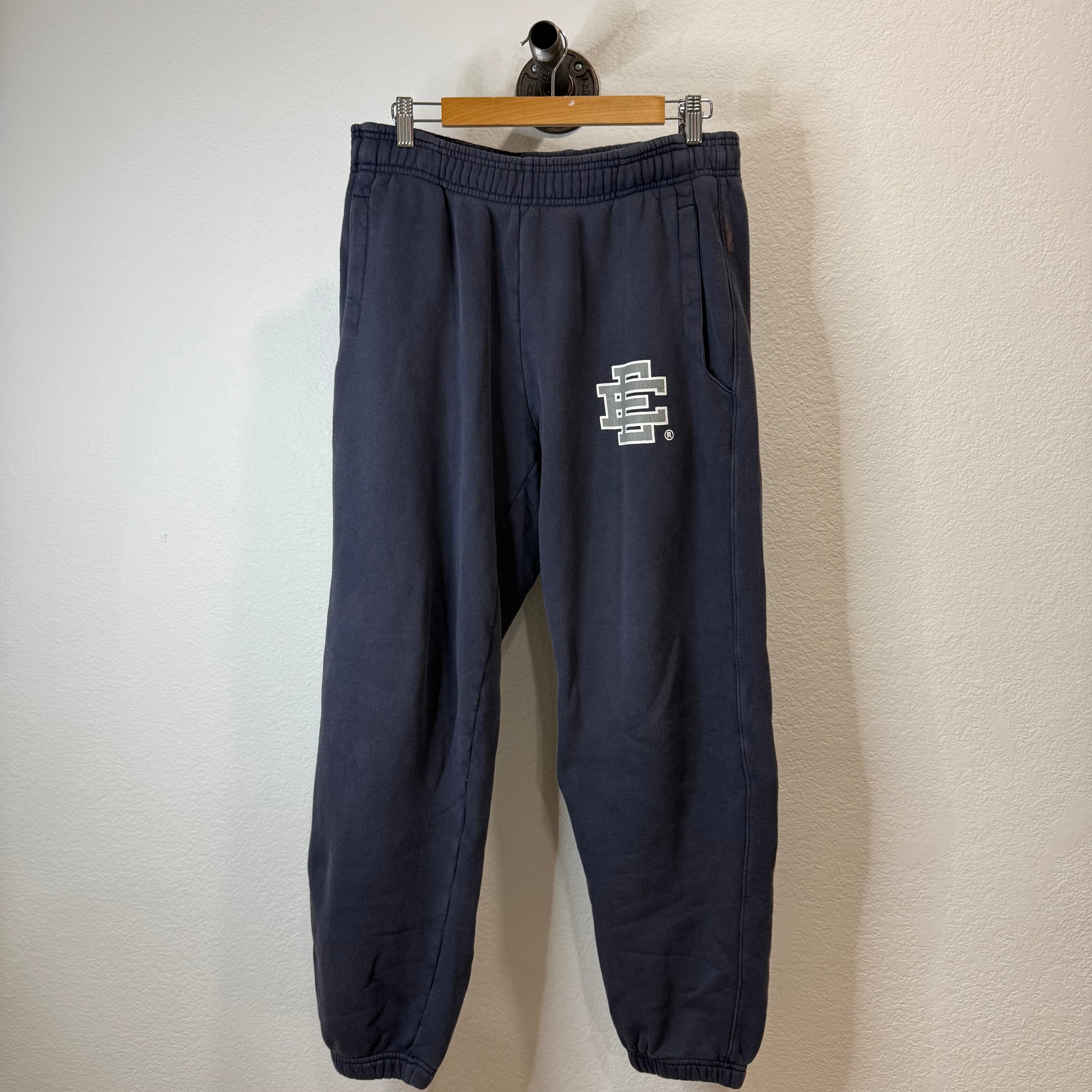 Eric Emanuel EE Grey Navy Sweatpants - Size M