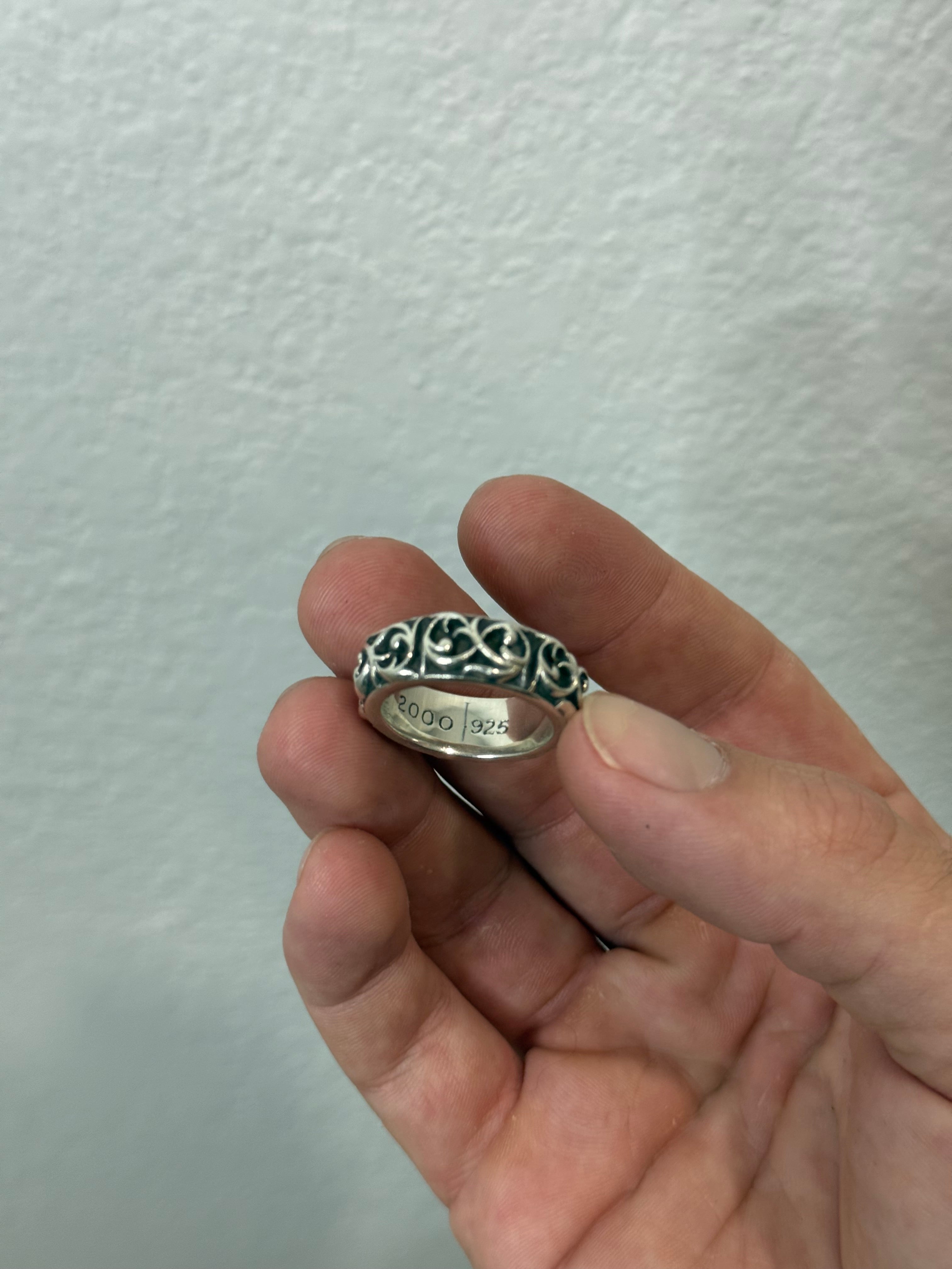 Chrome Hearts Vine Eternity Ring Silver - Size 9