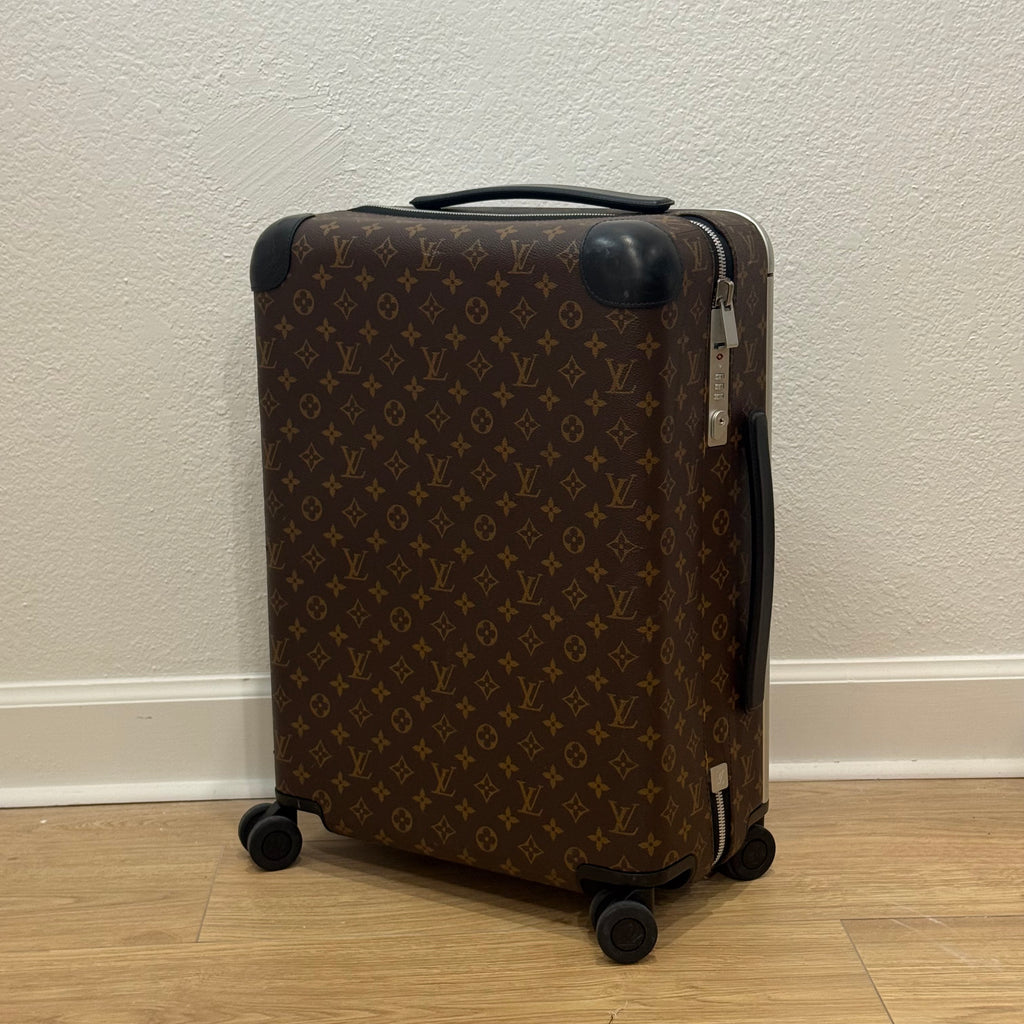 Louis Vuitton Carry On Monogram Roller Suitcase Brown