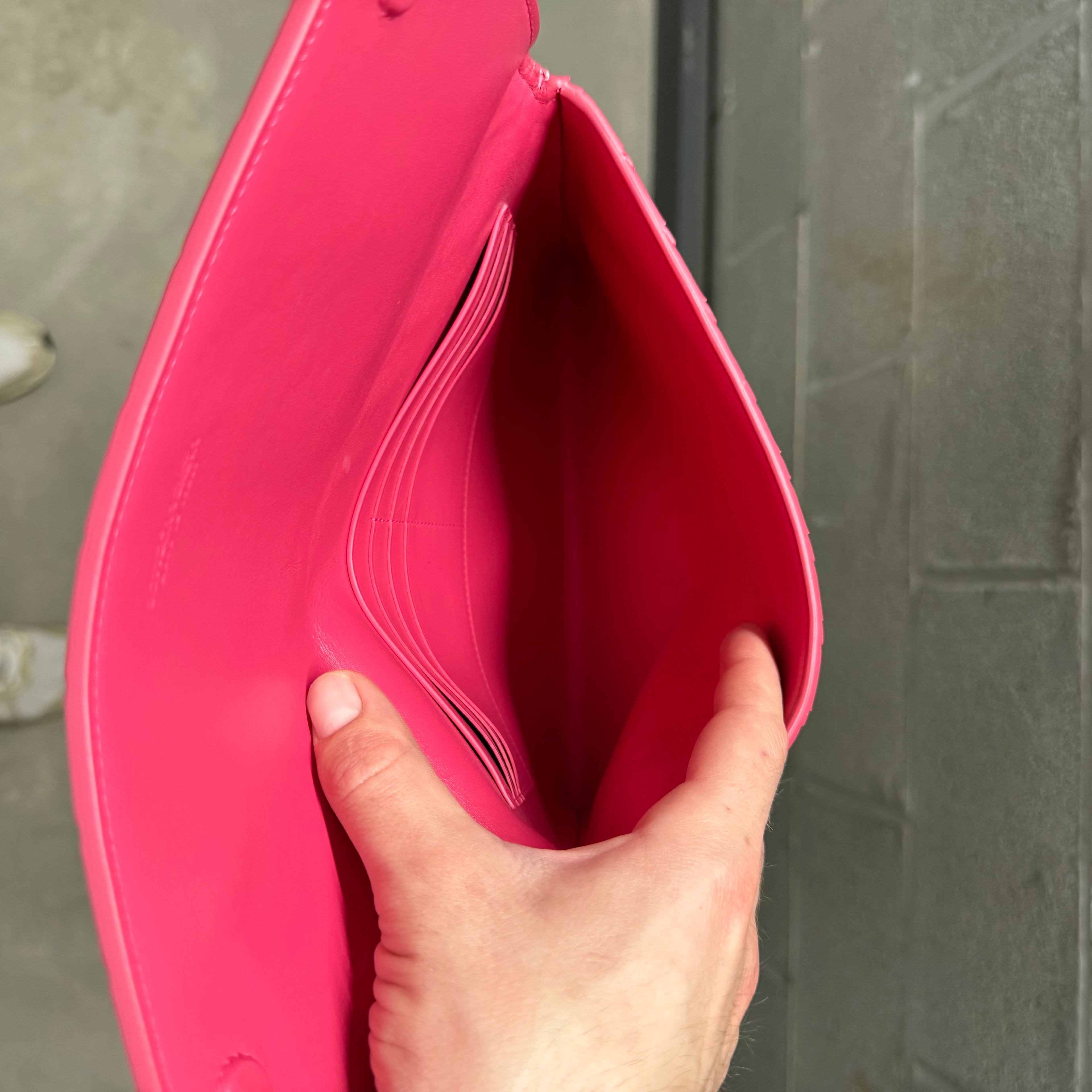 Bottega Veneta Pink Flap Pouch Wallet