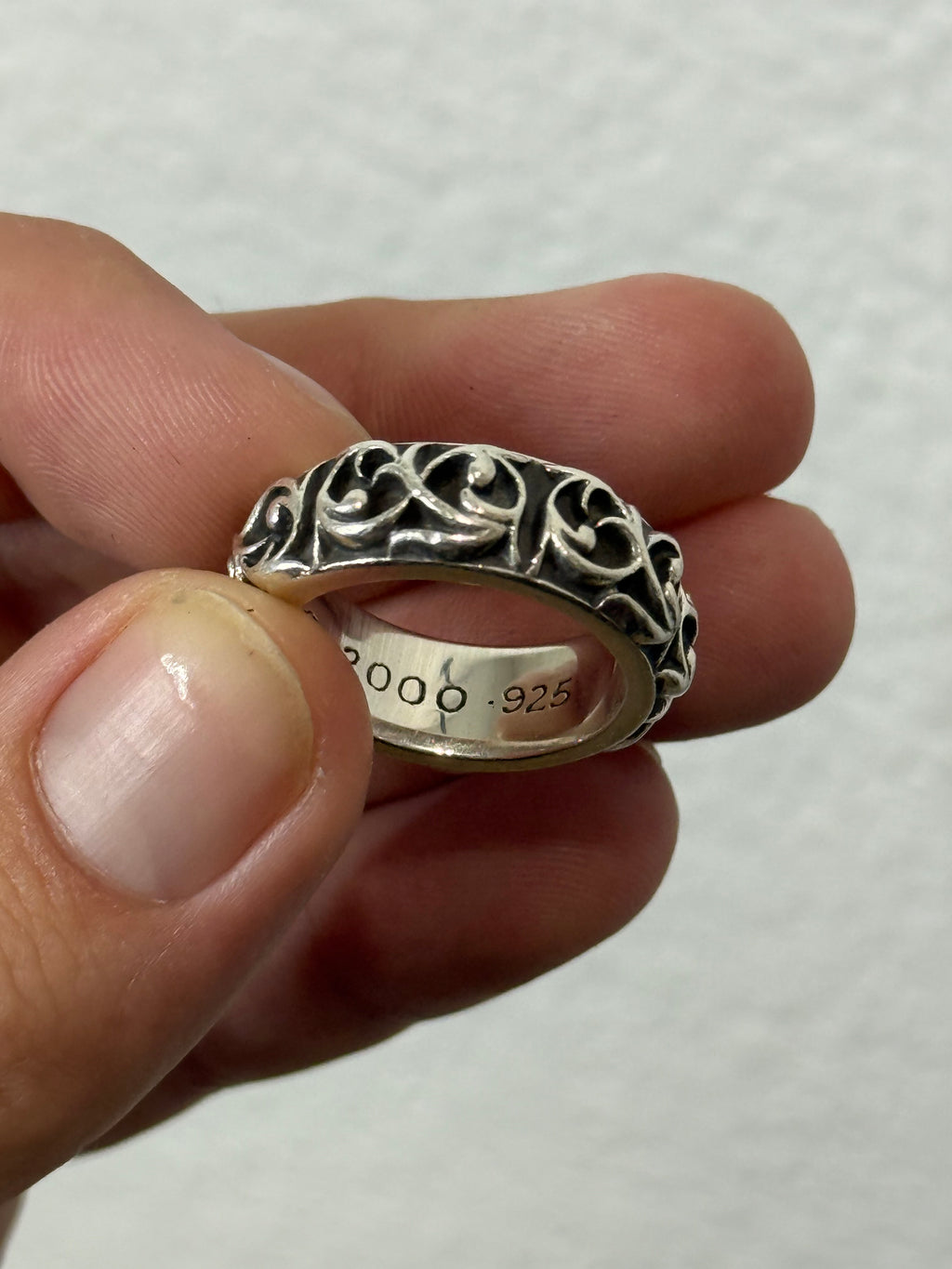 Chrome Hearts Vine Eternity Ring Silver - Size 9