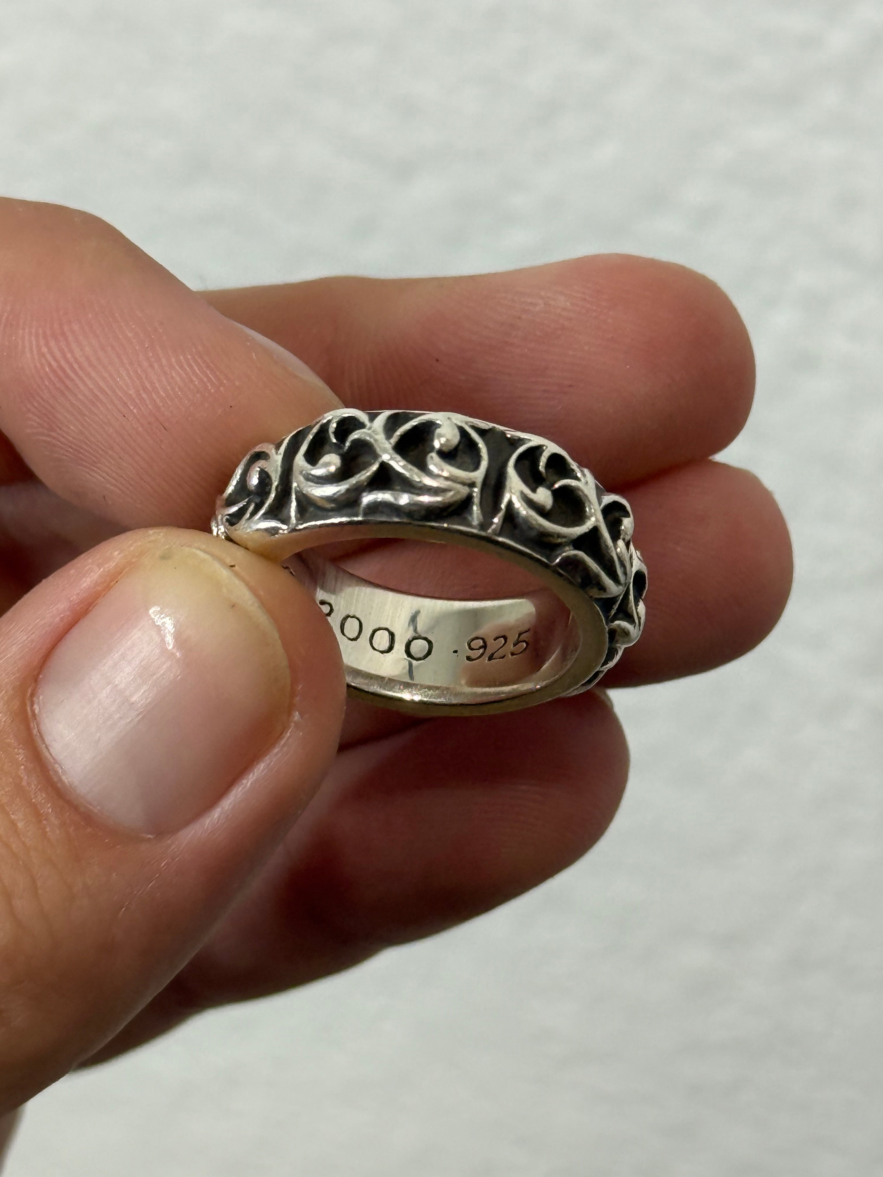 Chrome Hearts Vine Eternity Ring Silver - Size 9