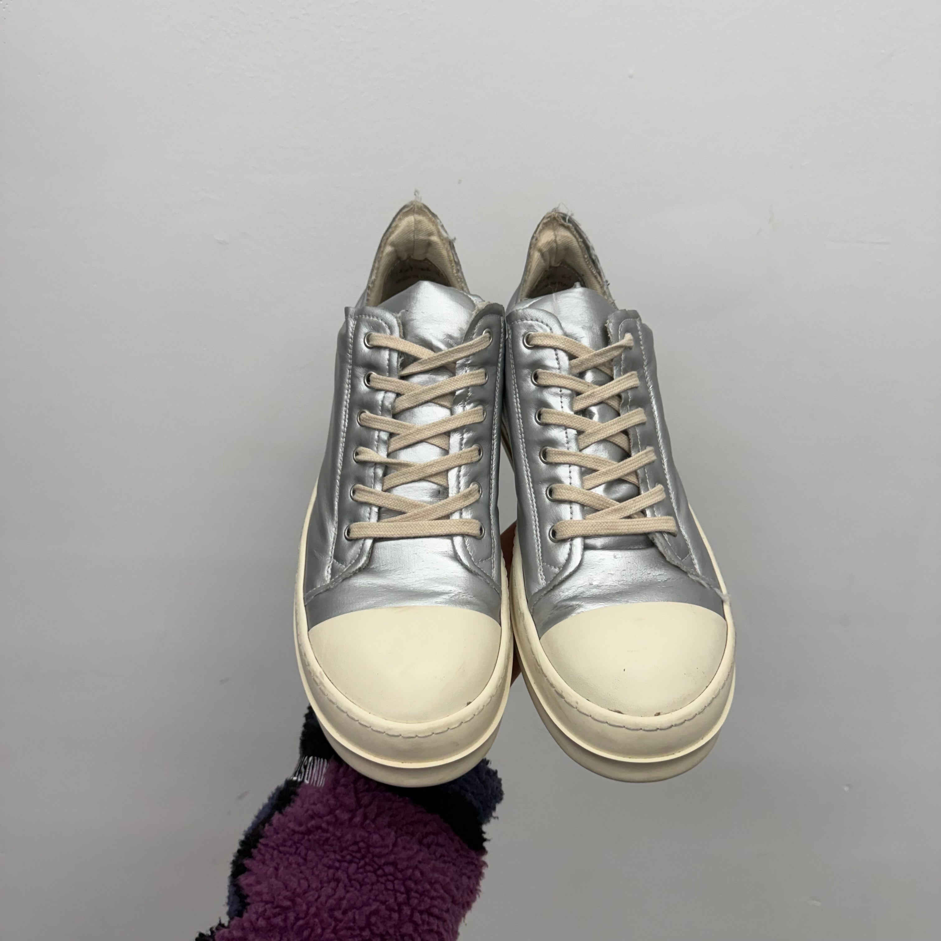 Rick Owens DRKSHDW Silver Ramones - Size 44 (US 11)