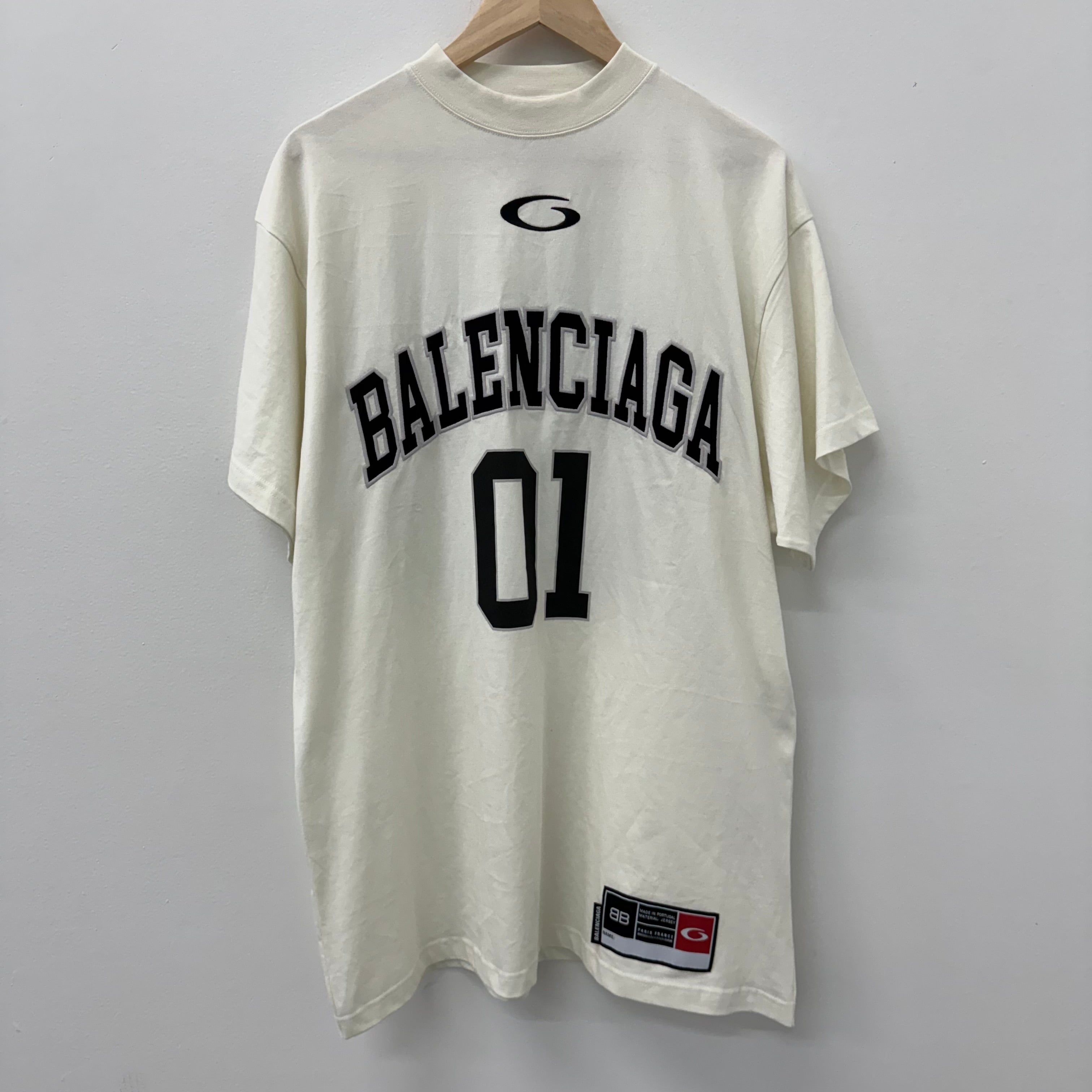 Balenciaga 01 Basketball White T-Shirt - Size 1 (L/XL)