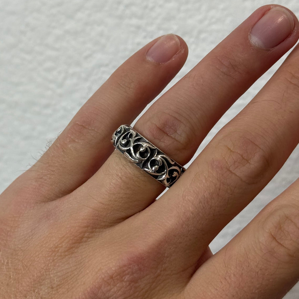Chrome Hearts Vine Eternity Ring Silver - Size 9