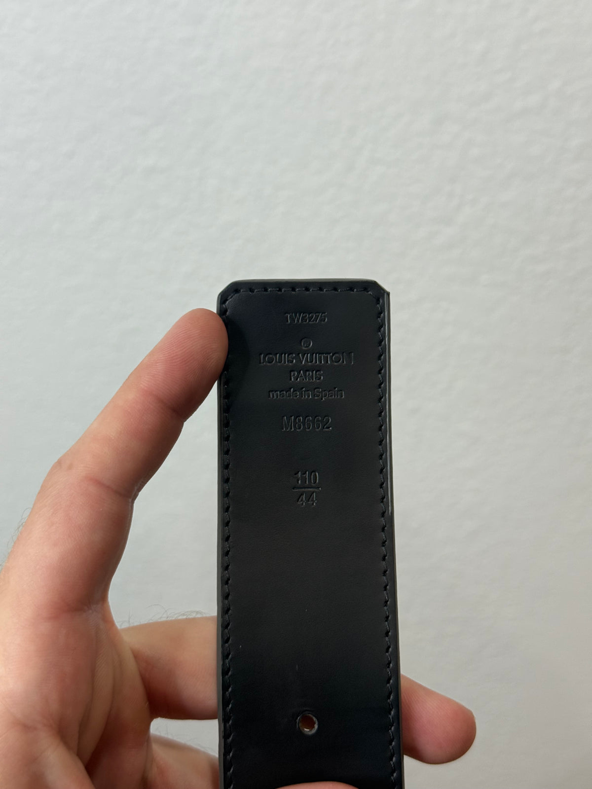 Louis Vuitton Reversible Aerogram Gray Belt (110 cm)