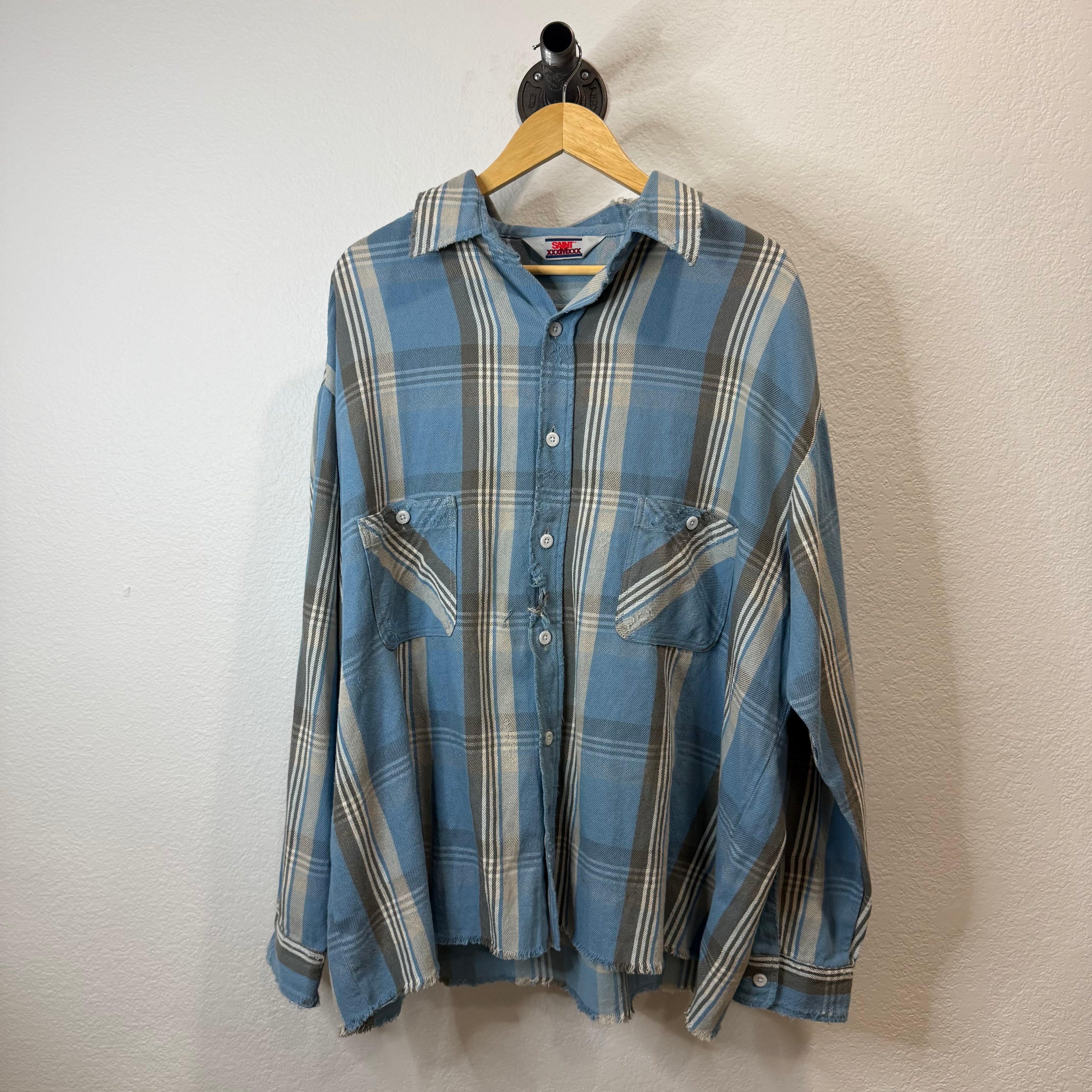 Saint Michael Academy Flannel Blue - Size XL