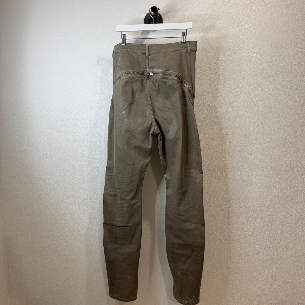 Rick Owens Bolan Banana Cut Pants Brown - Size 34