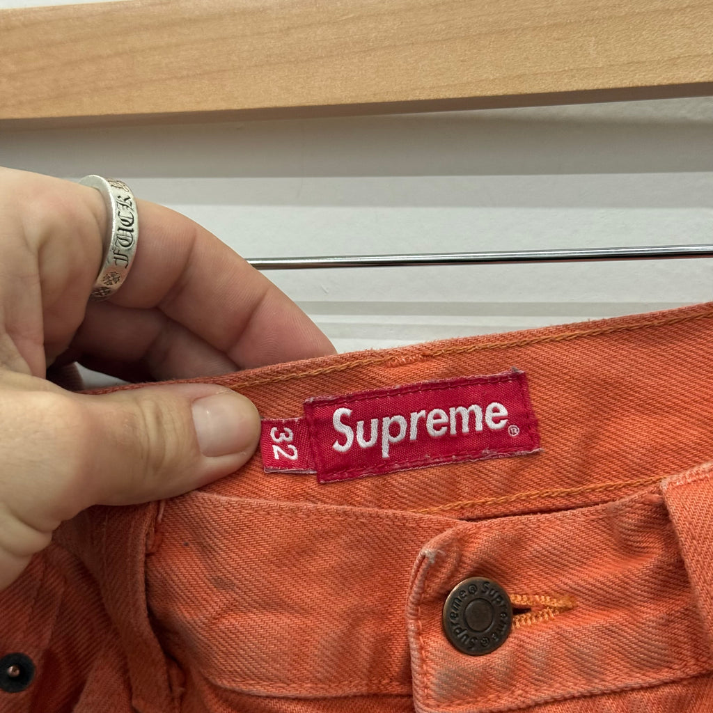 Supreme Orange Denim Jeans - Size 32