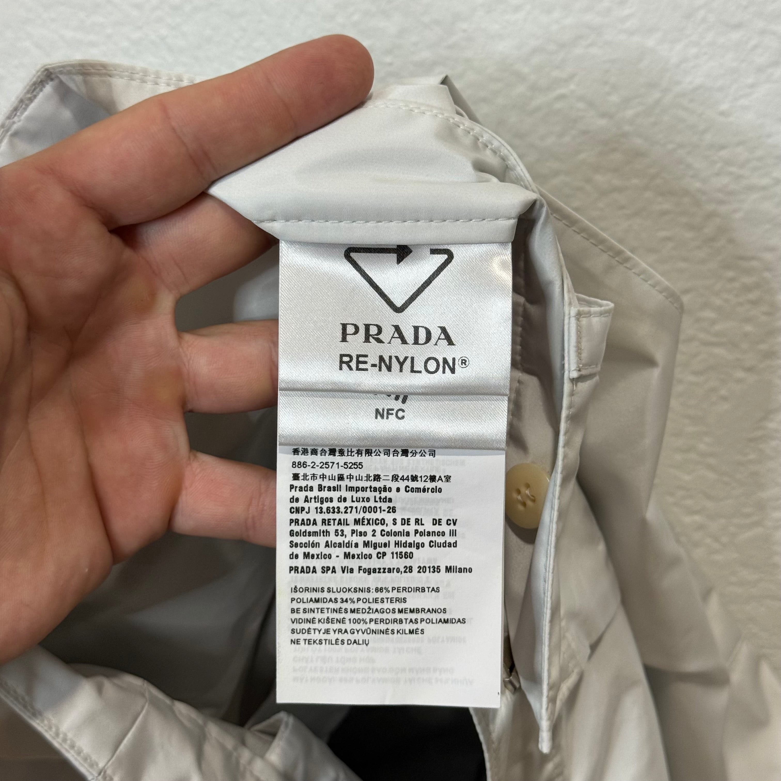 Prada White Re-Nylon Shorts - Size 50 (US 34)