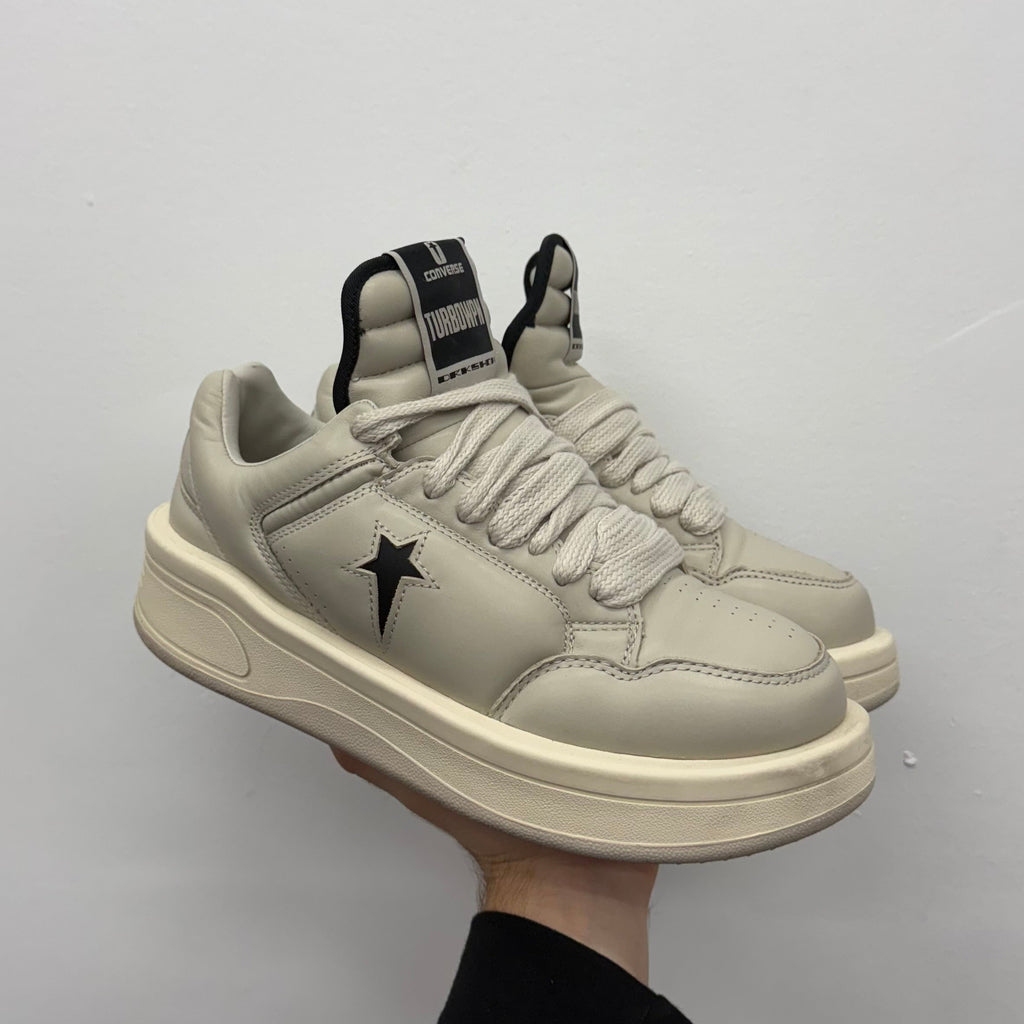 Rick Owens Converse Turbopn White Low - Size 8.5