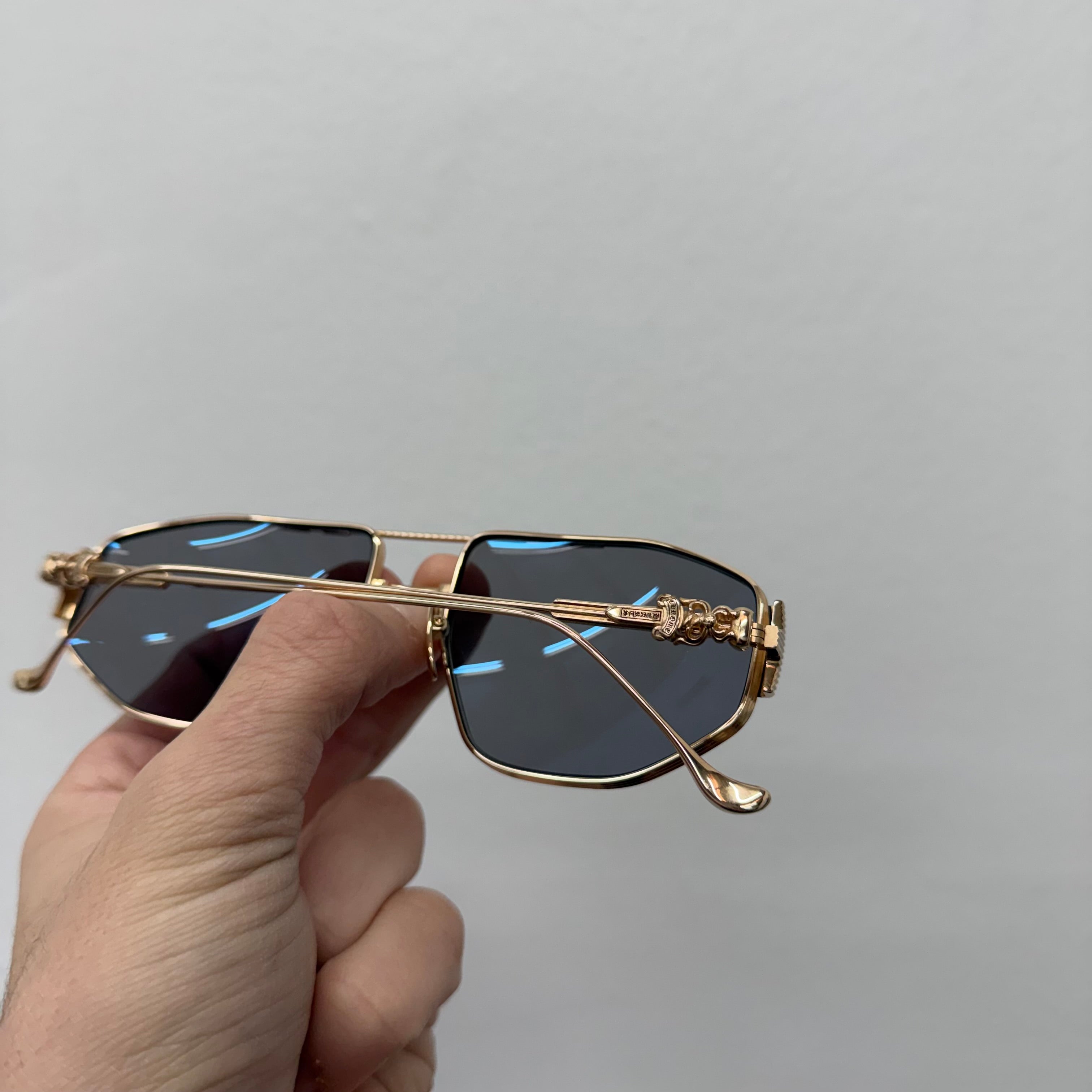 Chrome Hearts Pump Station Gold Sunglasses