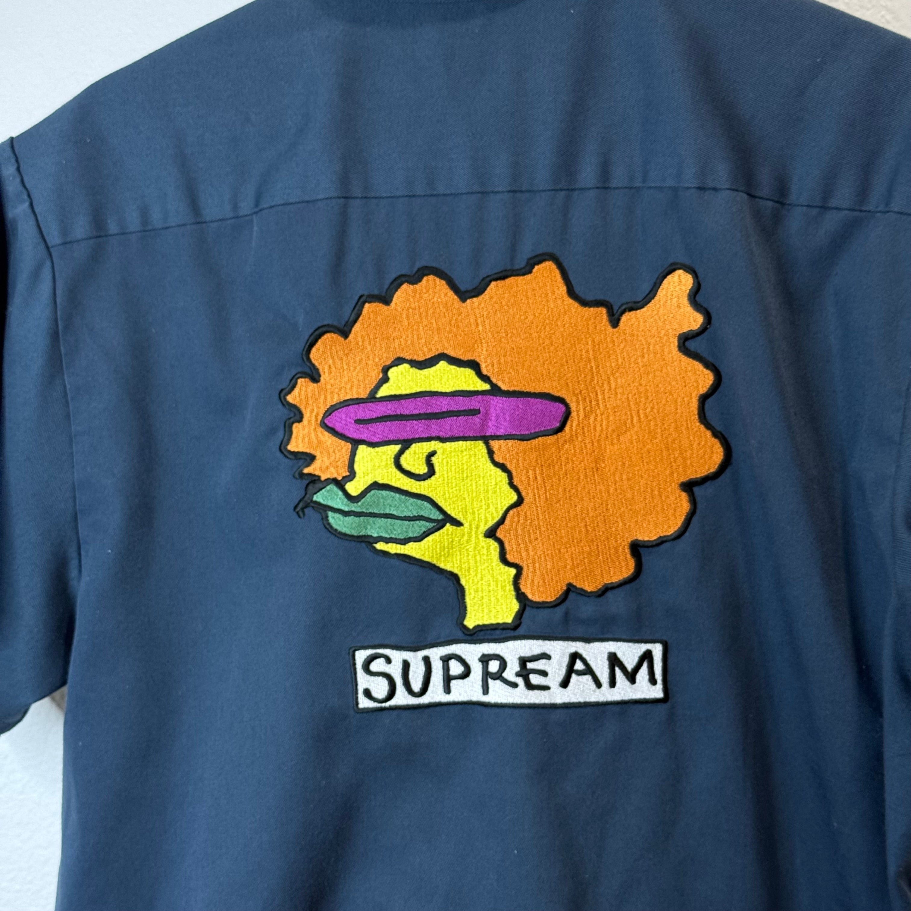 Supreme Gonz Ramm Work Shirt Navy - Size L