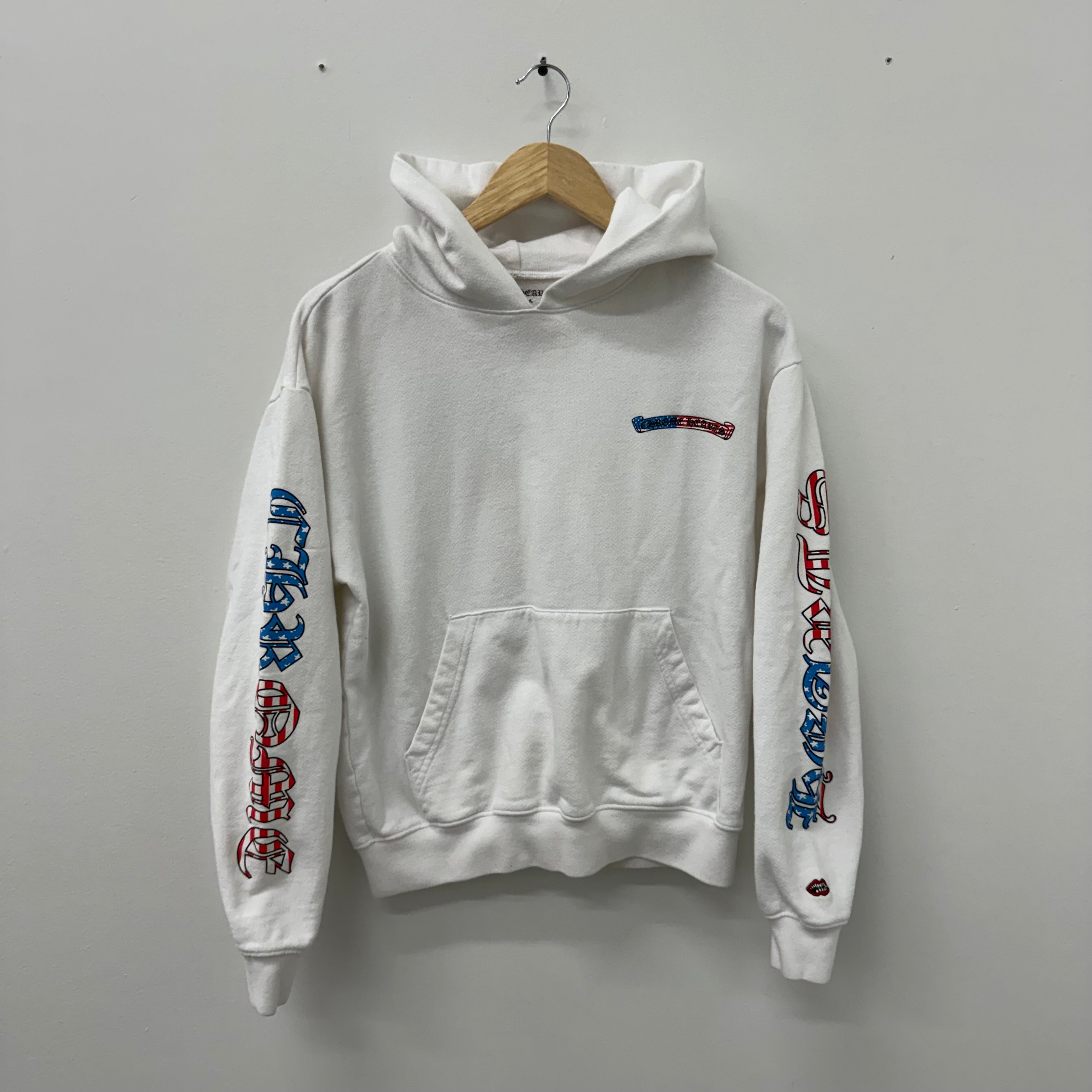 Chrome Hearts Matty Boy USA Hoodie White - Size S