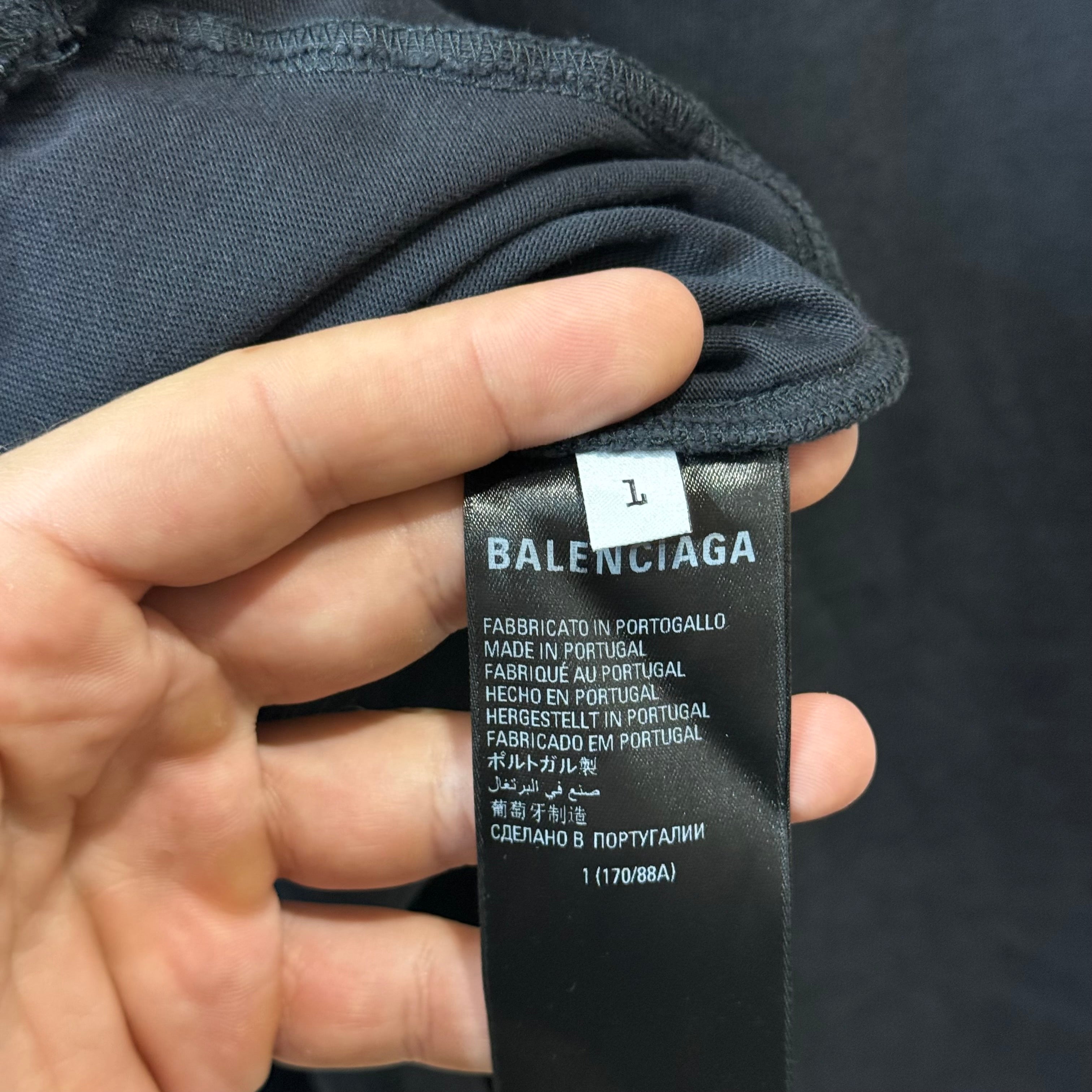 Balenciaga 3B Distressed Calendar T-Shirt - Size 1 (L)