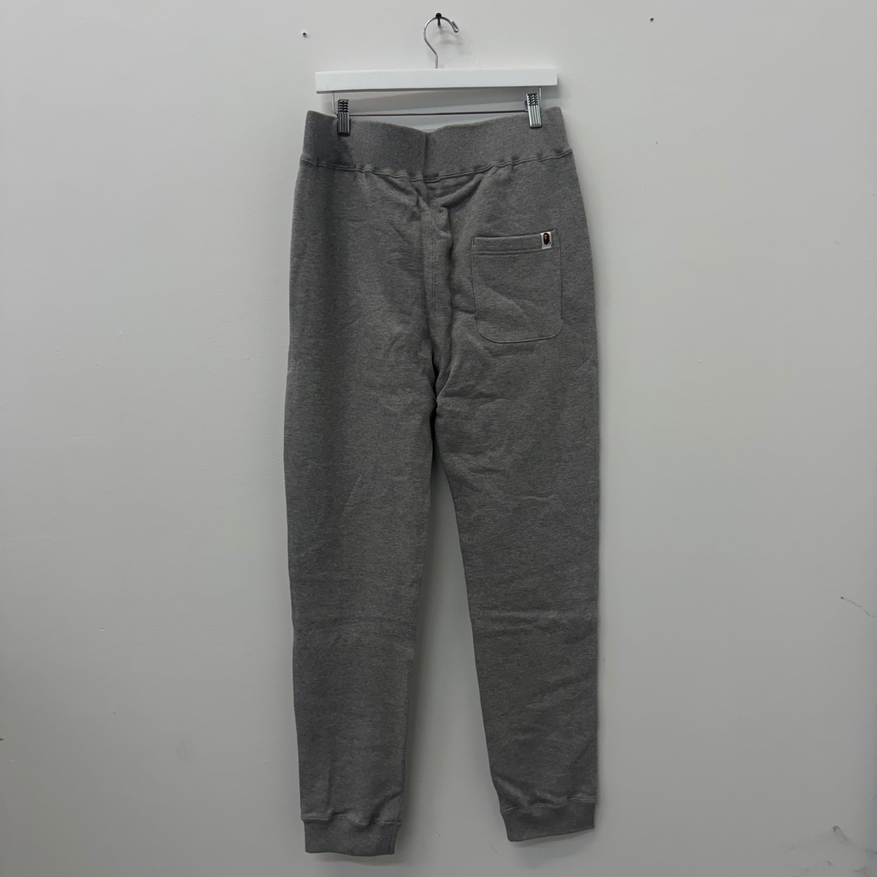 Bape A Bathing Ape Shark Logo Sweatpants Grey - Size XXL