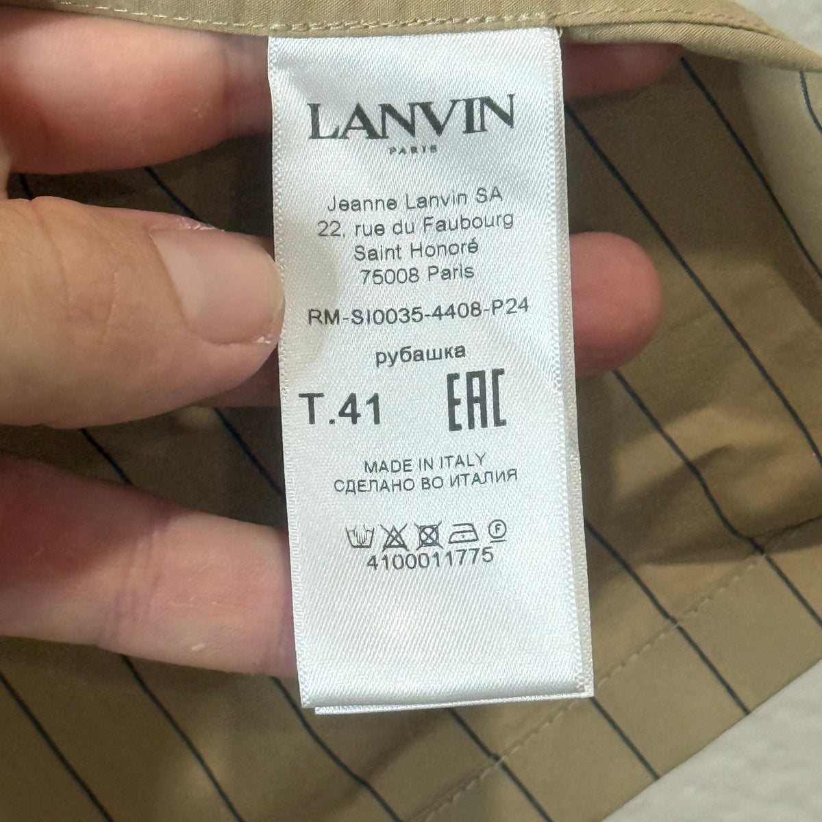 Lanvin x Future Cropped Asymmetric Short Sleeve Shirt - Size 41 (L)
