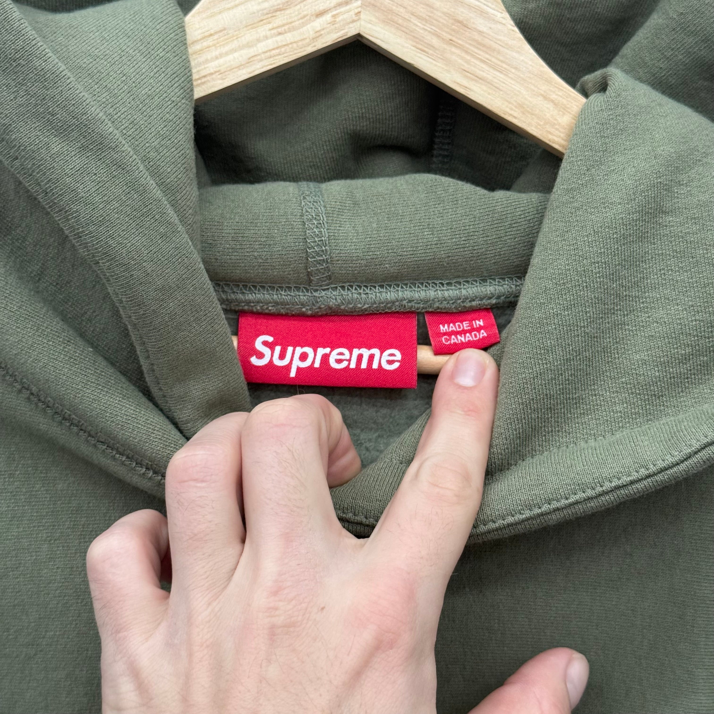 Supreme FW25 Olive Box Logo Hoodie - Size L