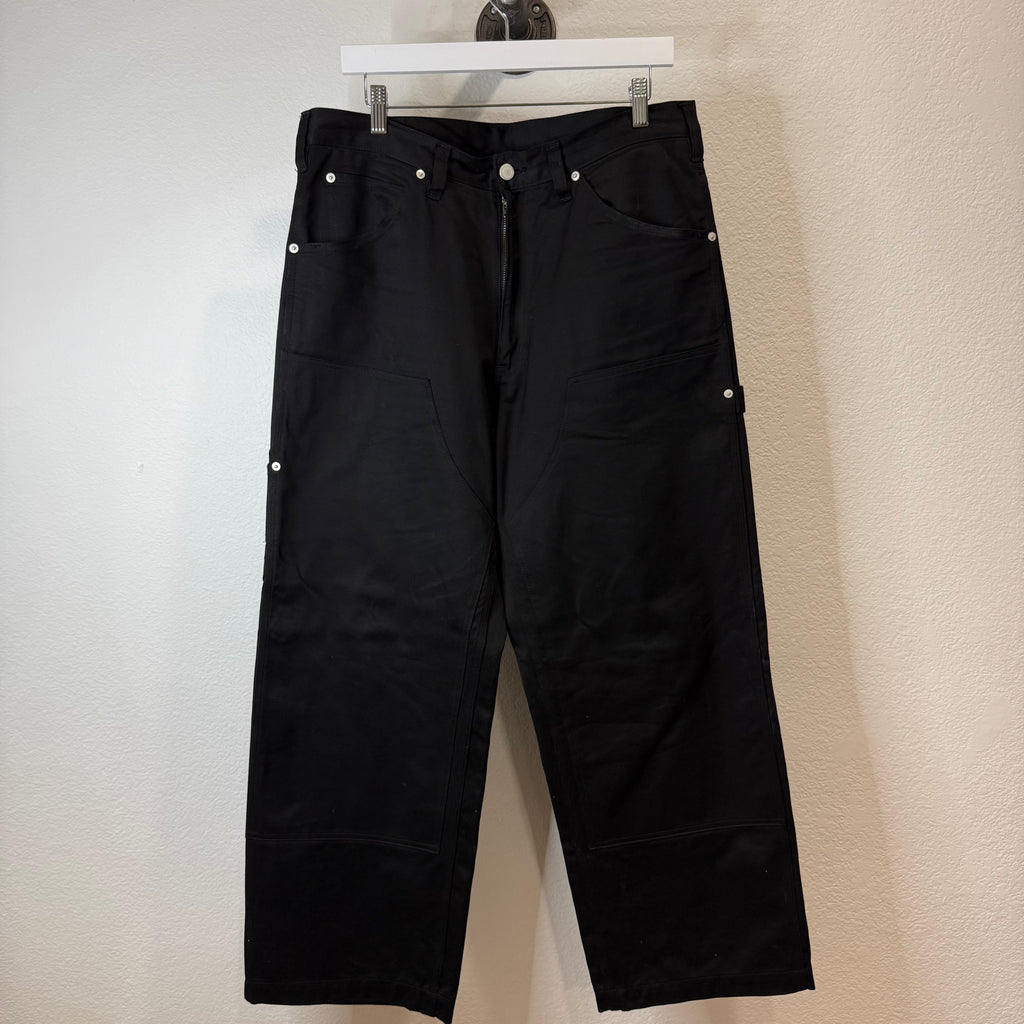 CDG Comme Des Carcons Black Double Knee Carpenter Pants - Size L