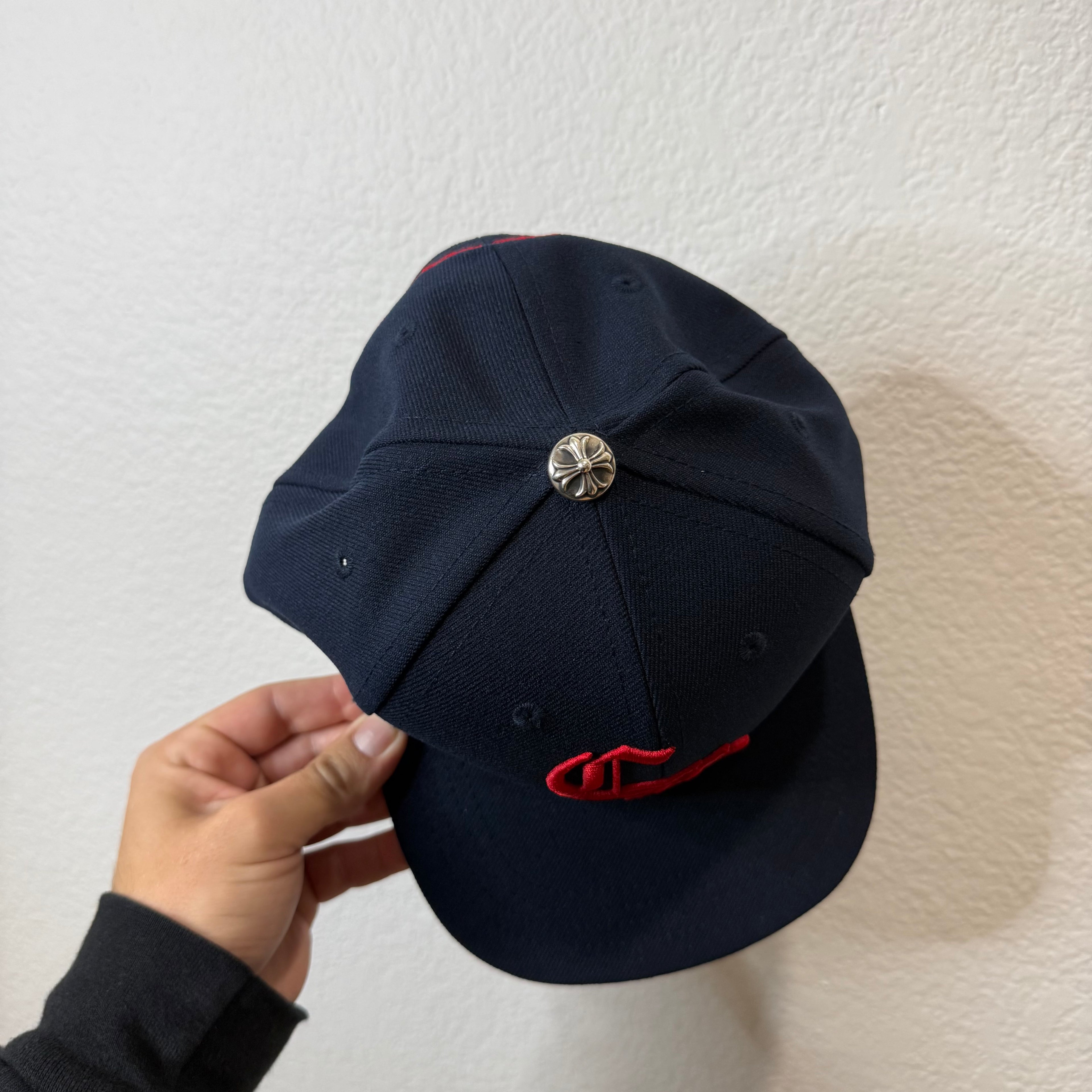 Chrome Hearts CH Navy Red Baseball Hat