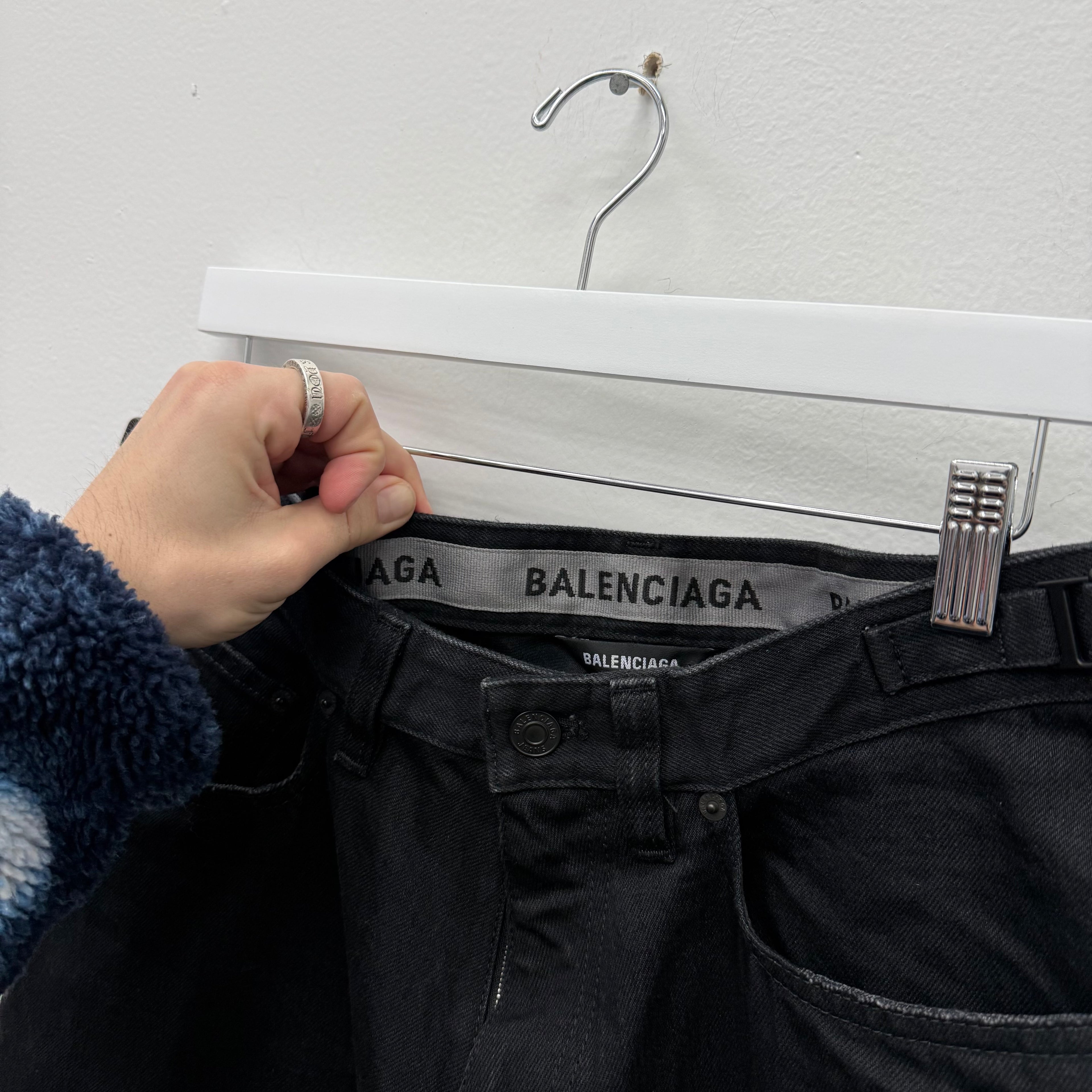 Balenciaga Black Japanese Skater Denim - Size 34