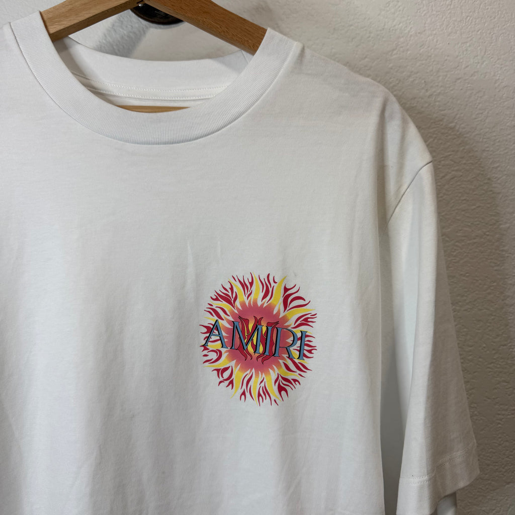 Amiri White Red Sun T-Shirt - Size XL