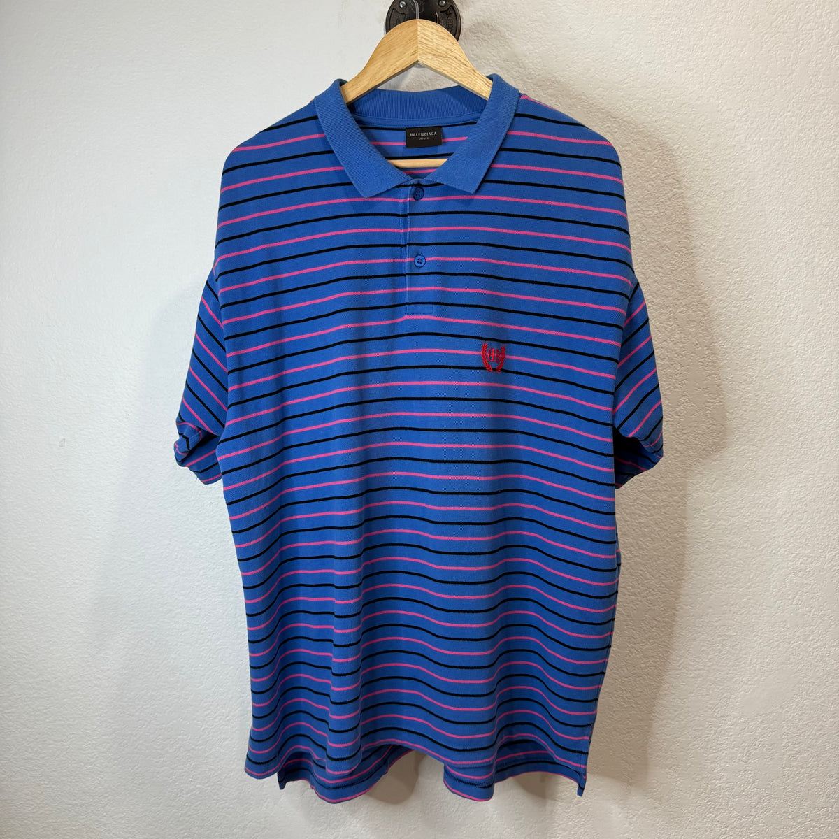 Balenciaga Stipe Polo Shirt - Size S