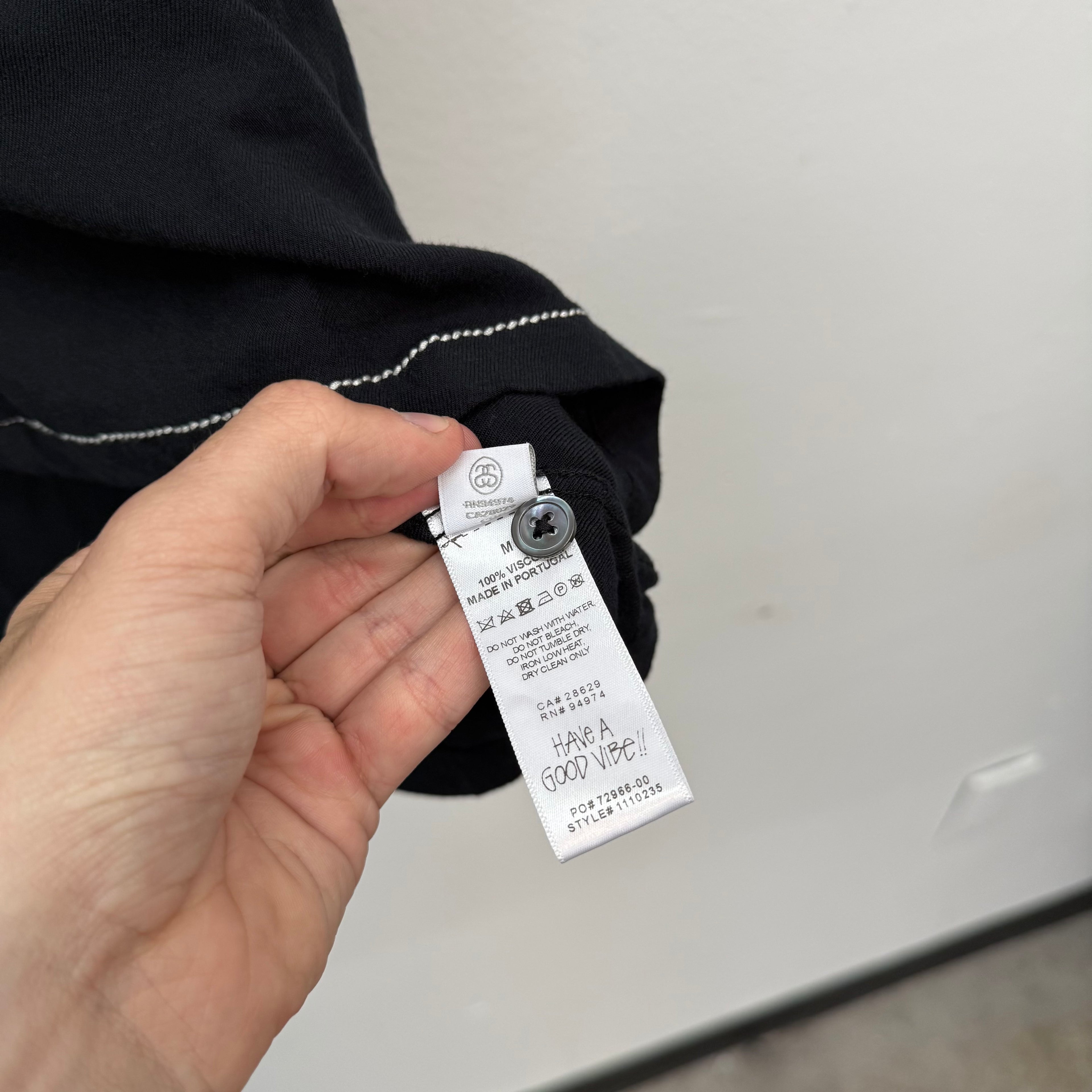 Stussy Contrast Pic Stitched Button Up Shit - Size M