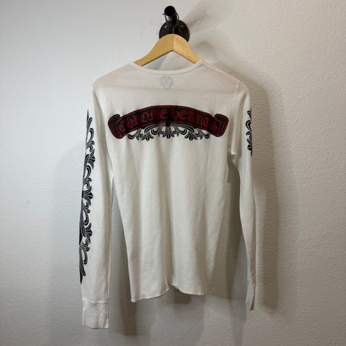 Chrome Hearts Vintage Floral Black Red Longsleeve Shirt - Size S